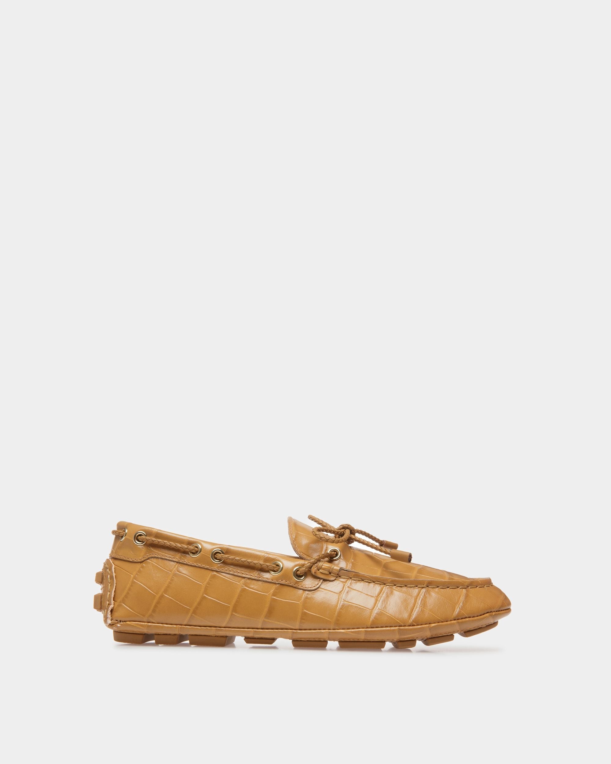 Bally Global - Zapatos Driver Kerbs De Piel Color Desierto - Marrón