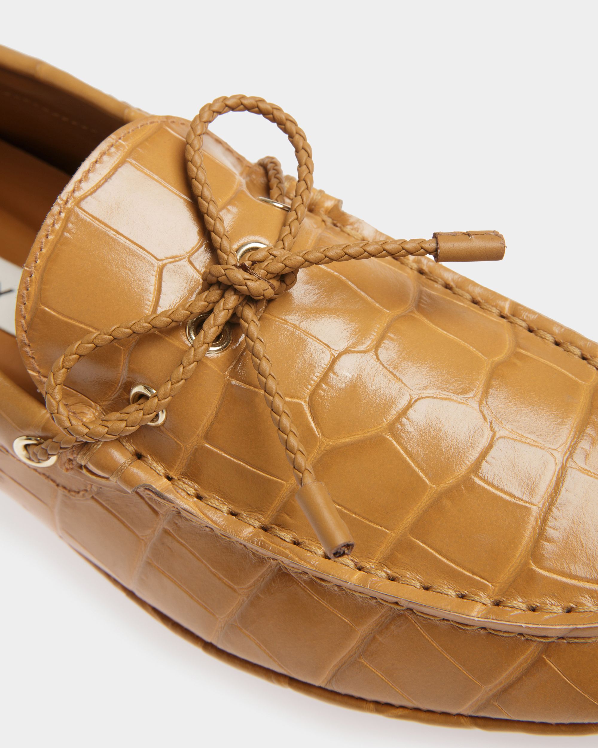 Bally Global - Zapatos Driver Kerbs De Piel Color Desierto - Marrón