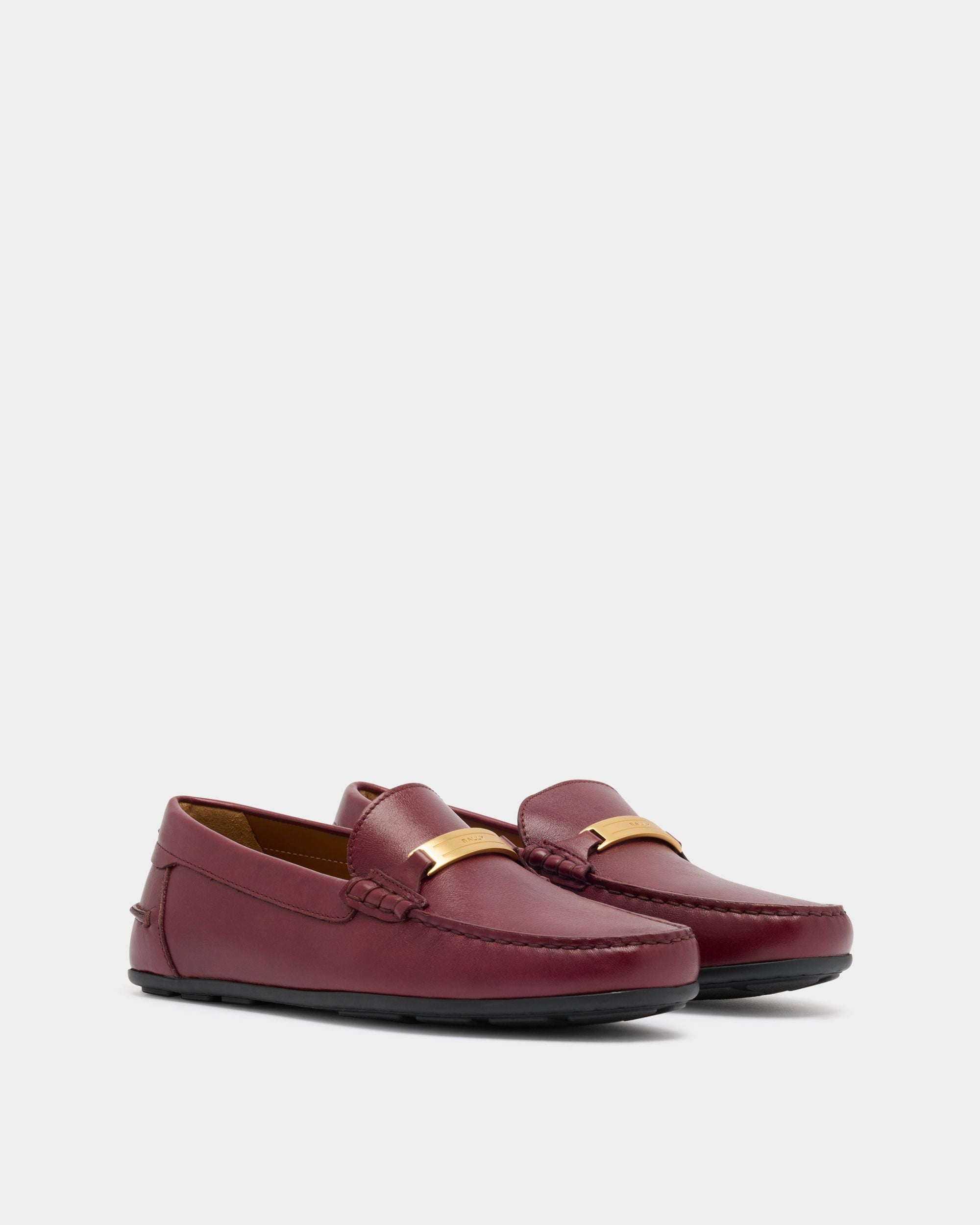 Bally Global - Clay Driver in Andorra Leather - Burgundy