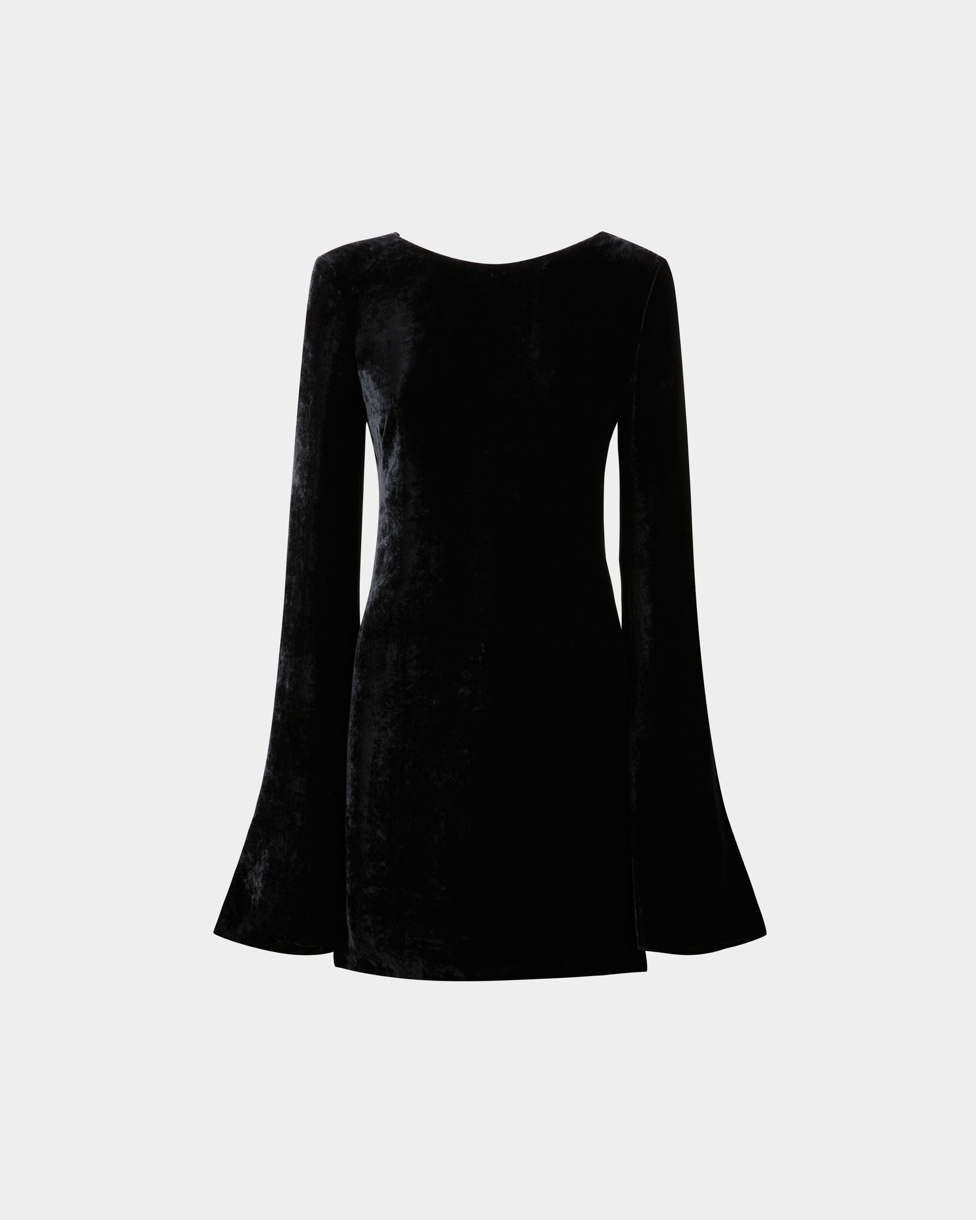 Bally Global - Mini Dress in Black Velvet - Black