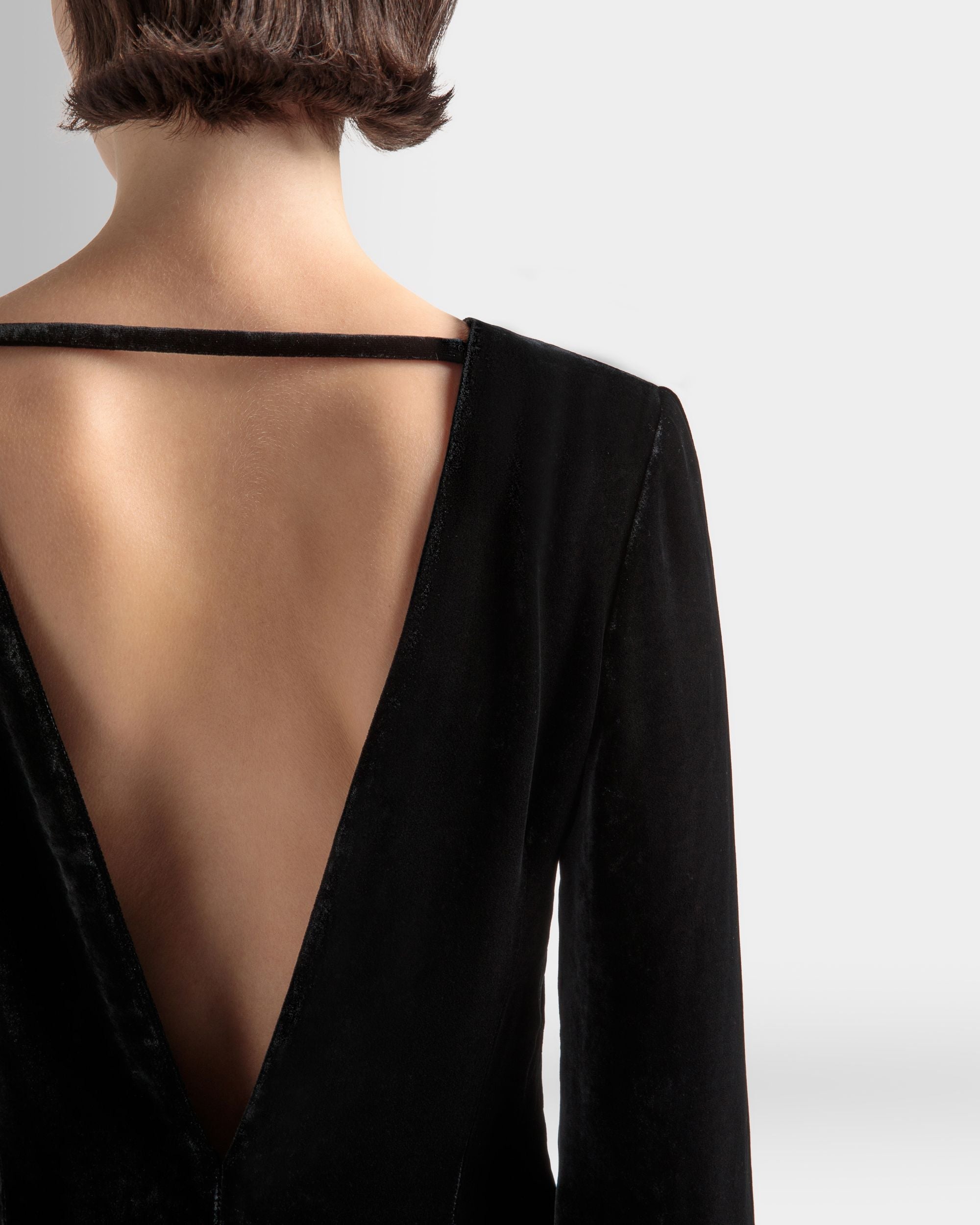 Bally Global - Mini Dress in Black Velvet - Black