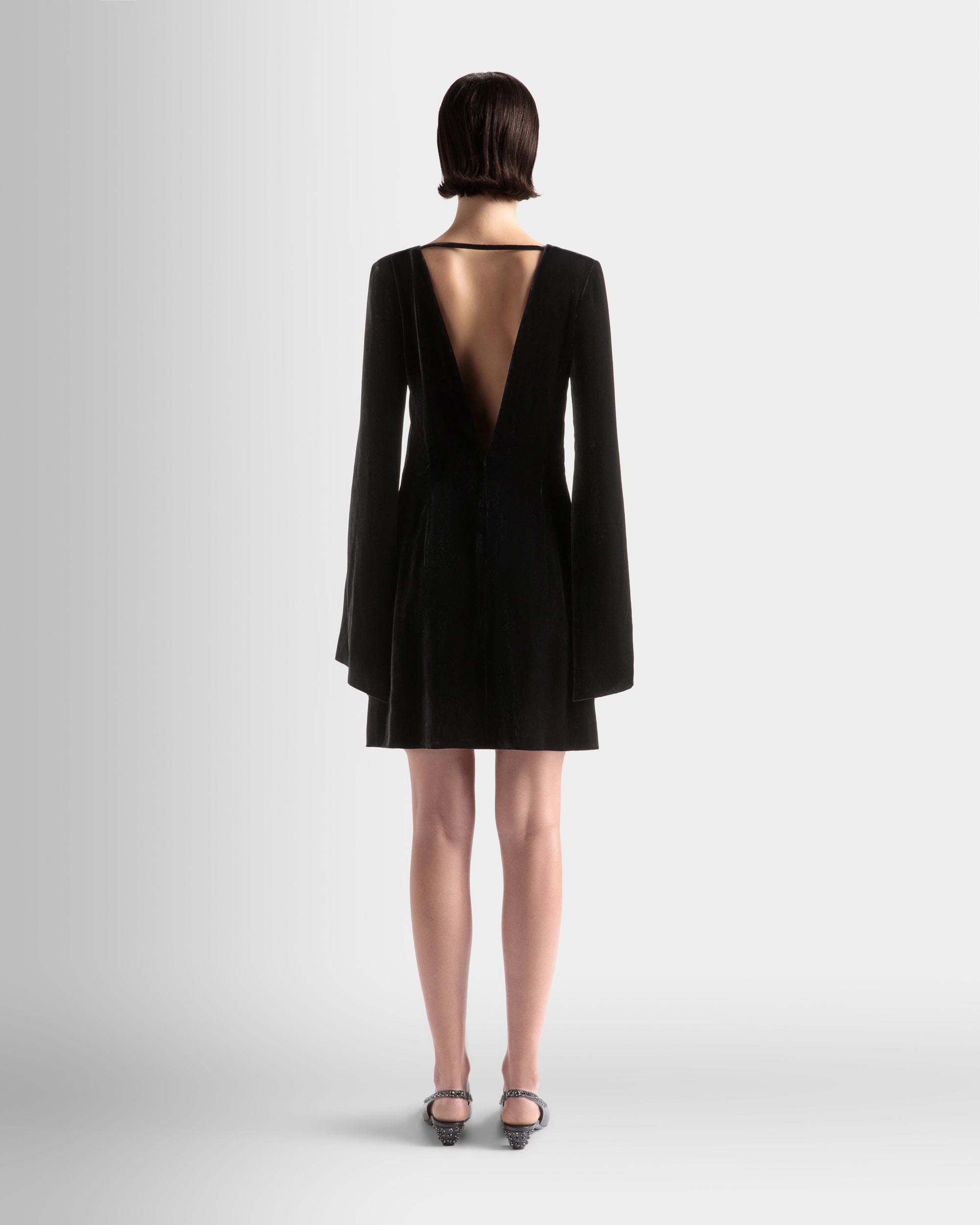 Bally Global - Mini Dress in Black Velvet - Black