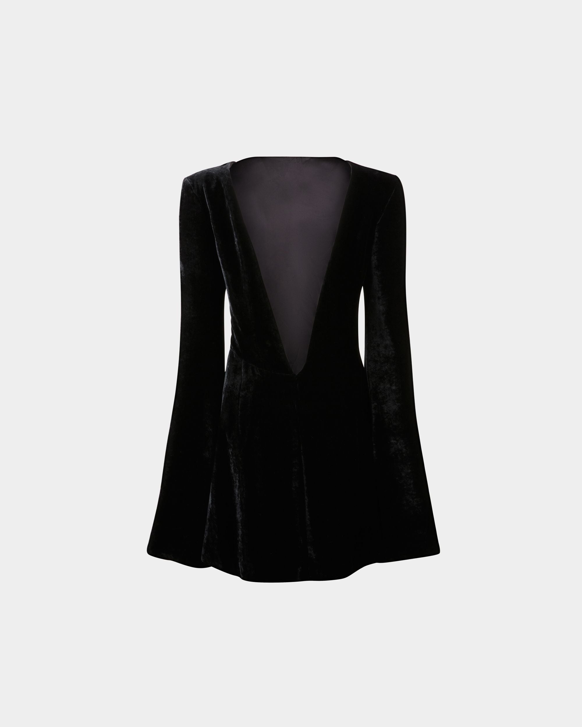 Bally Global - Mini Dress in Black Velvet - Black