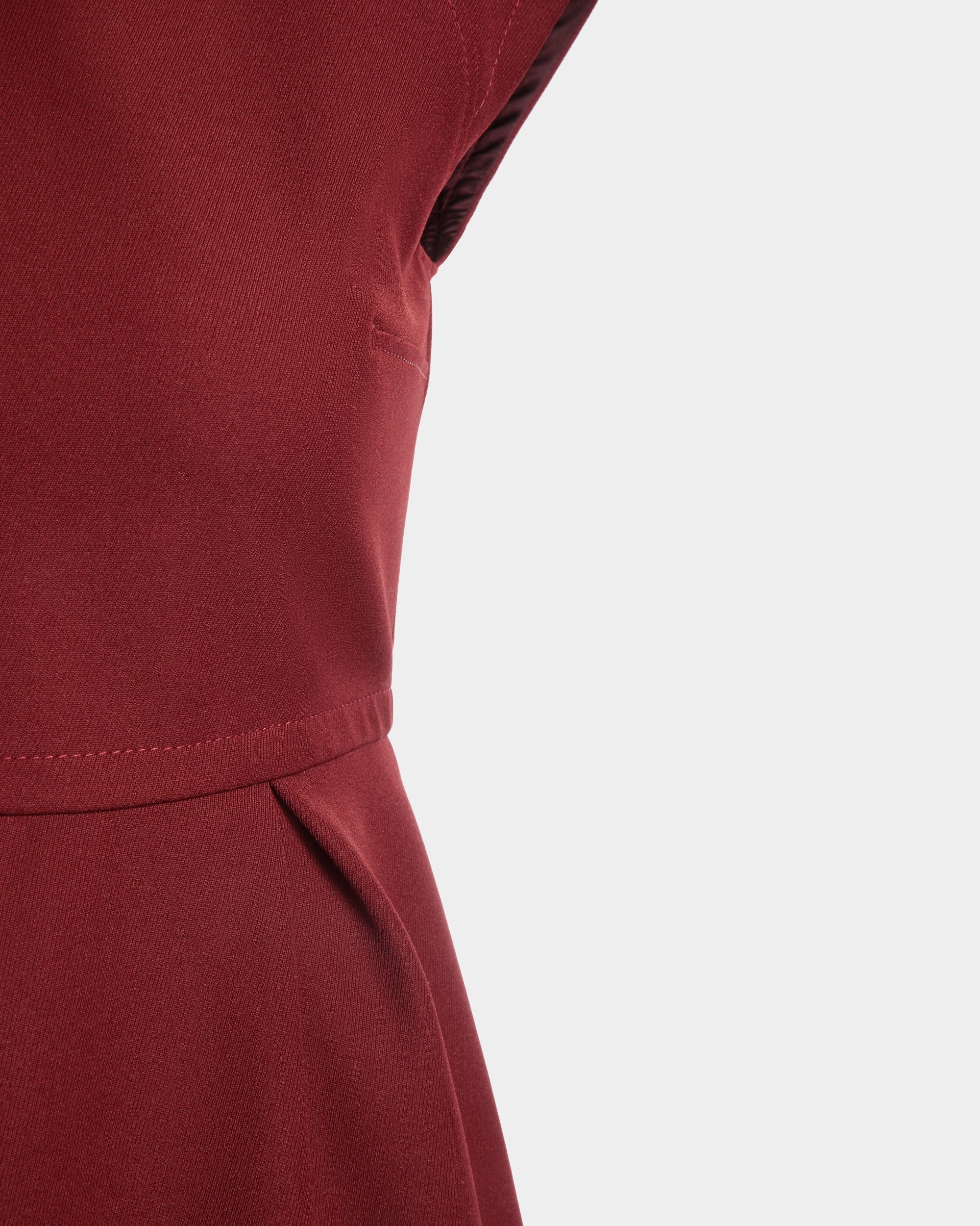 Bally Global - Mini Dress in Heritage Red Nylon Gabardine - Red