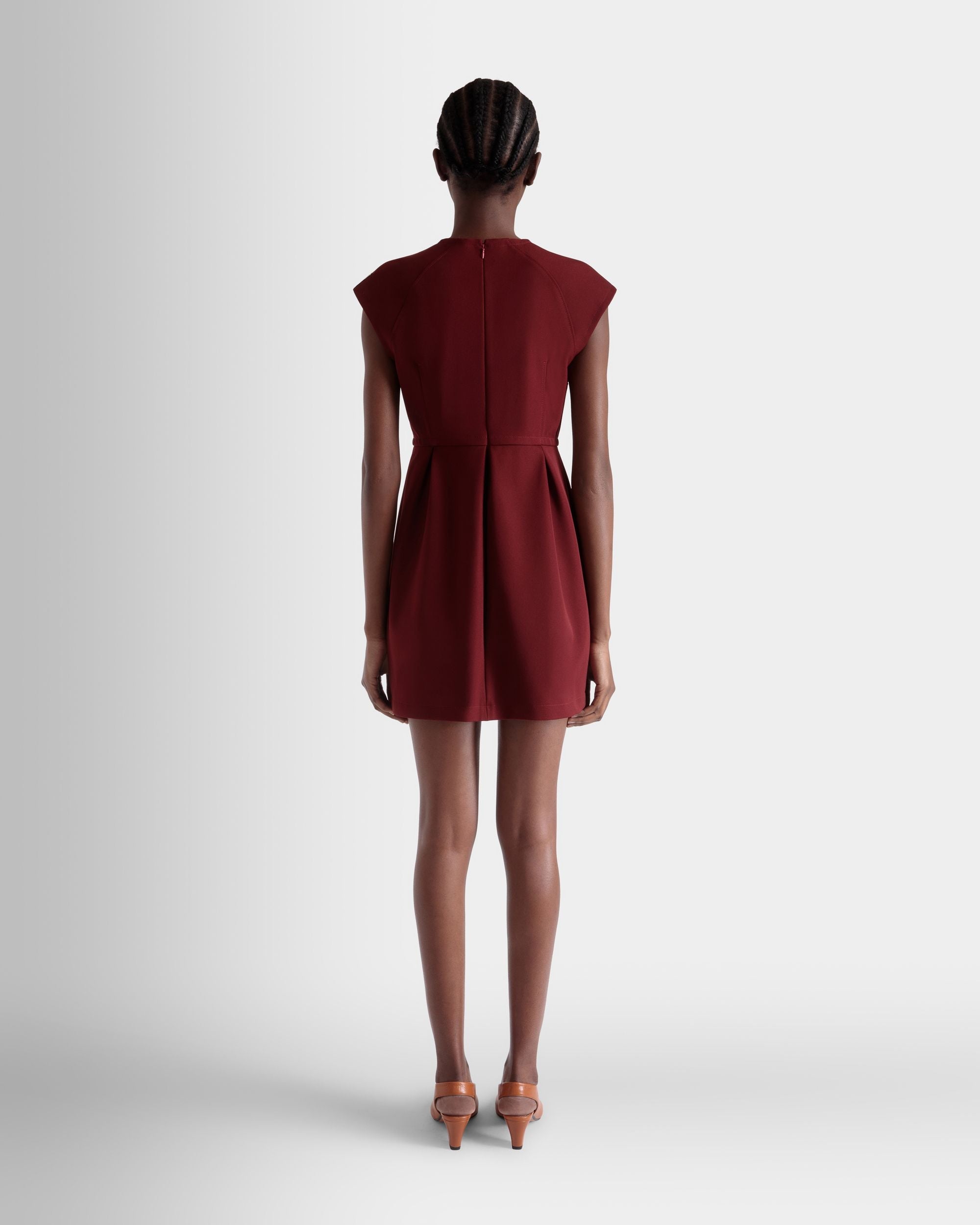 Bally Global - Mini Dress in Heritage Red Nylon Gabardine - Red