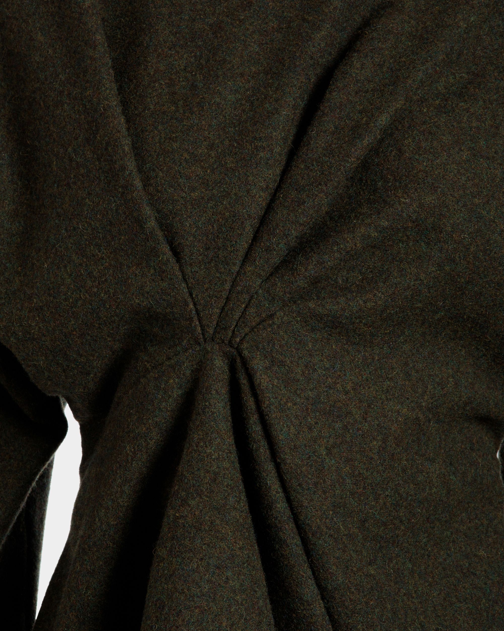 Bally Global - Asymmetric Dress In Dark Green Wool - Green