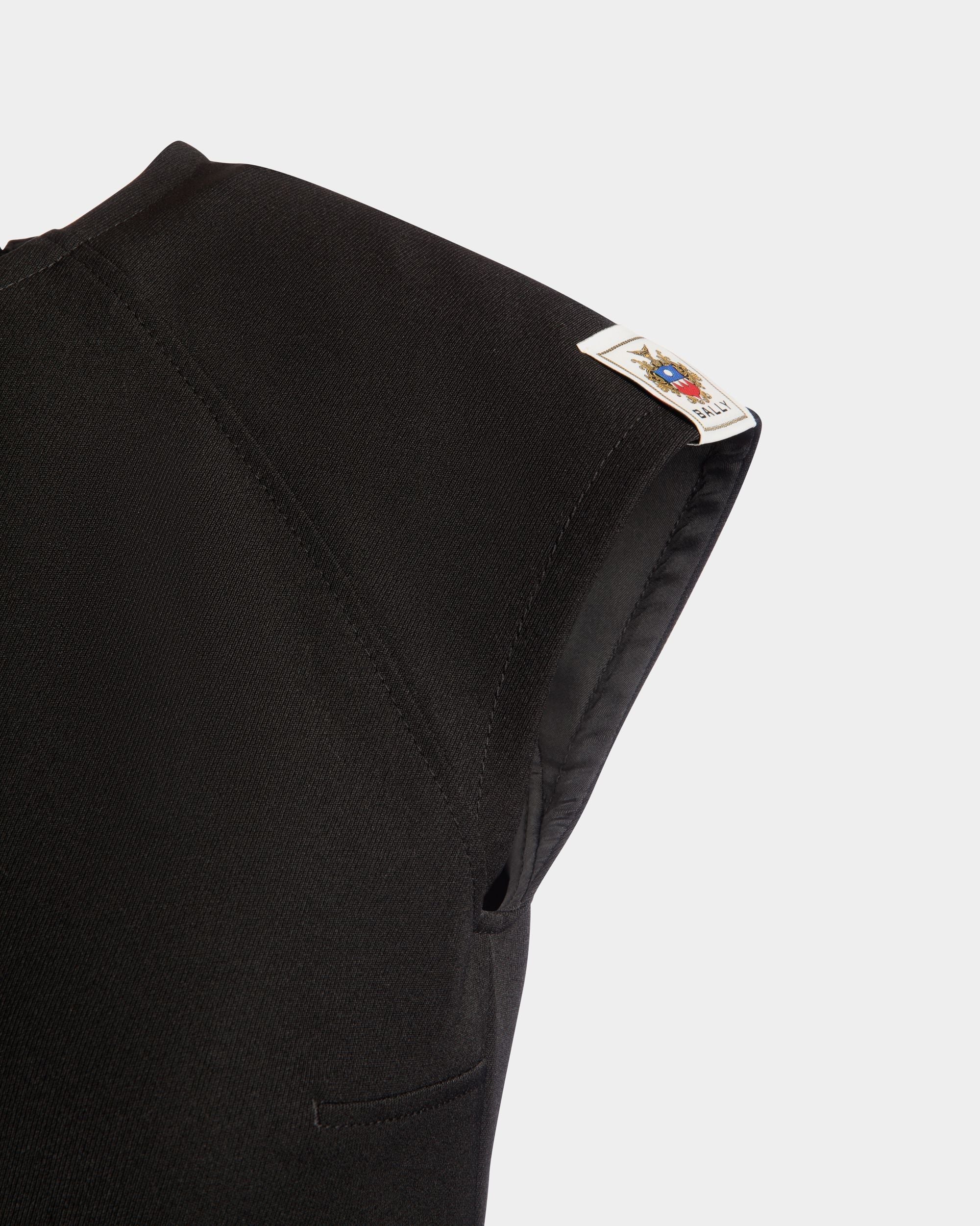 Bally Global - Midi Dress in Black Nylon Gabardine - Black