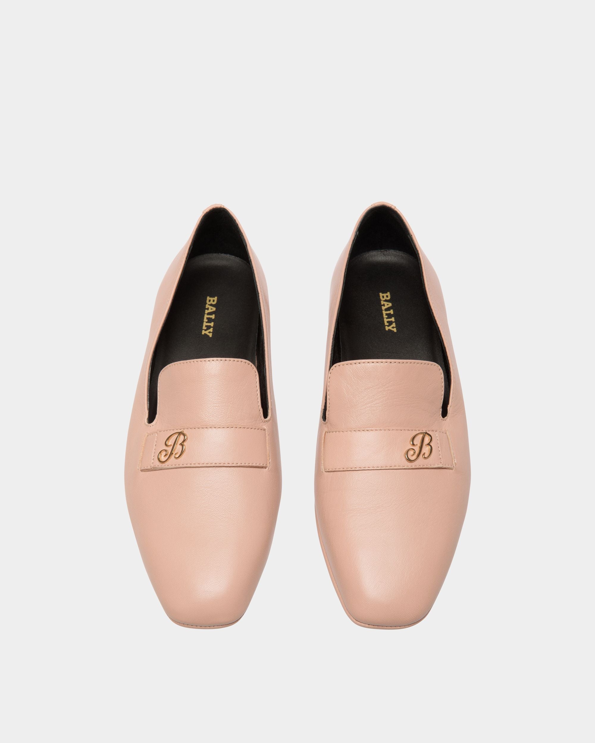 Bally Global - Slipper En Cuir Beige - Bleu