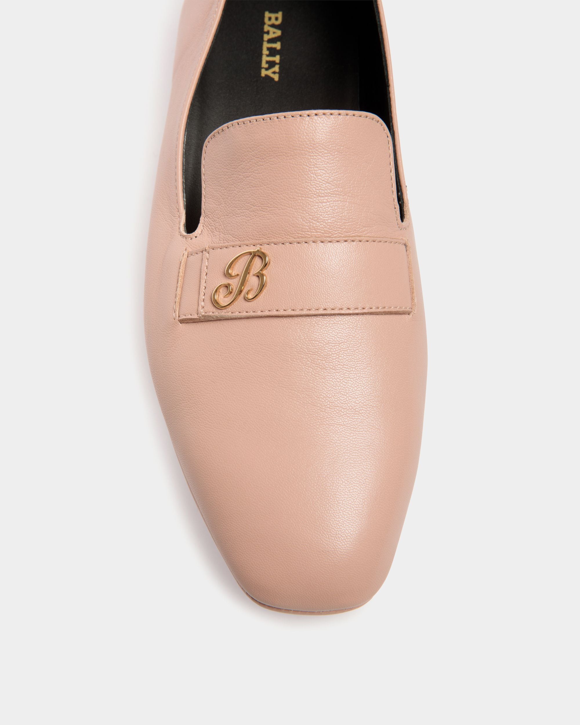 Bally Global - Slipper En Cuir Beige - Bleu