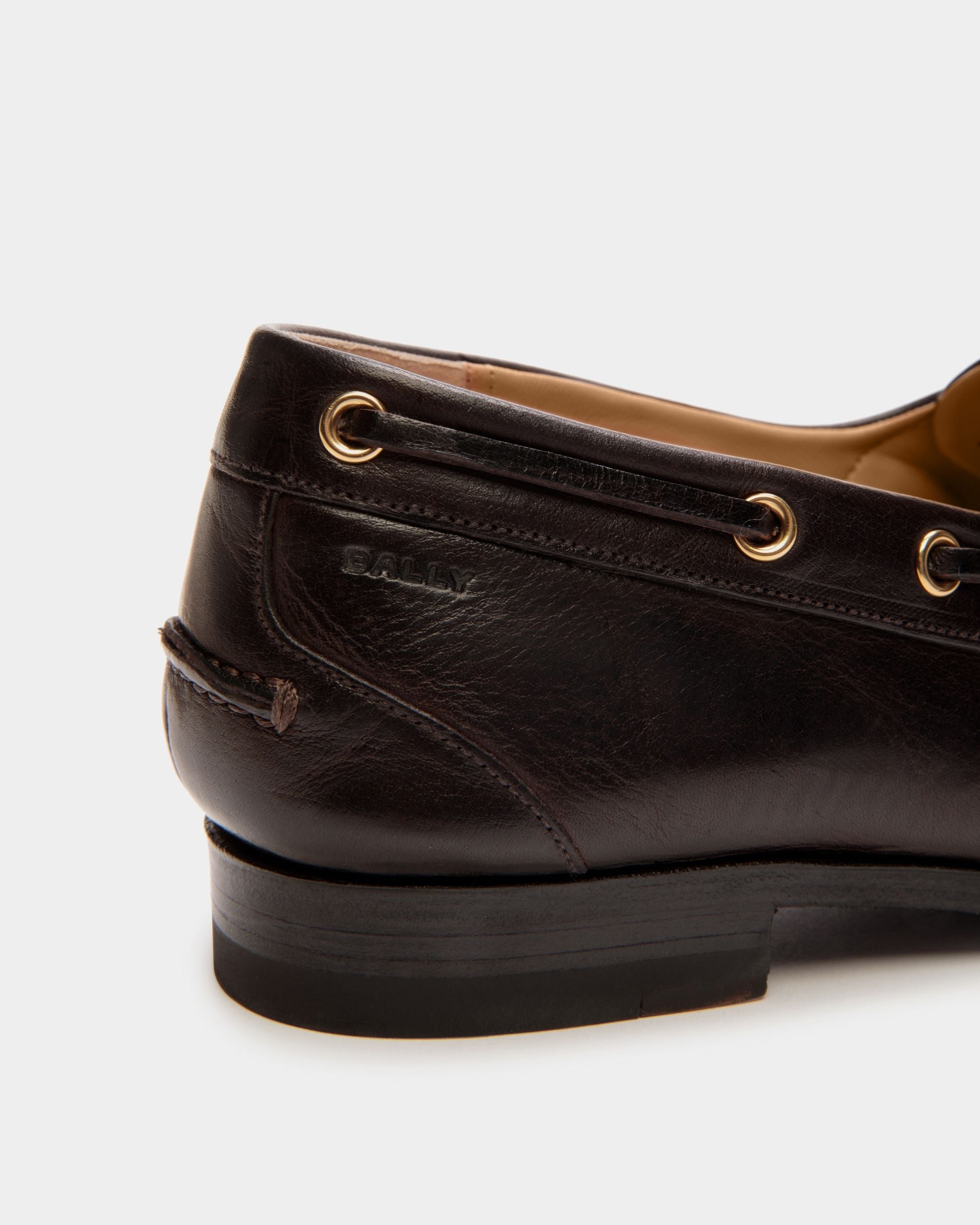 Bally Global - Mocasín Plume De Piel Marrón Oscuro - Marrón