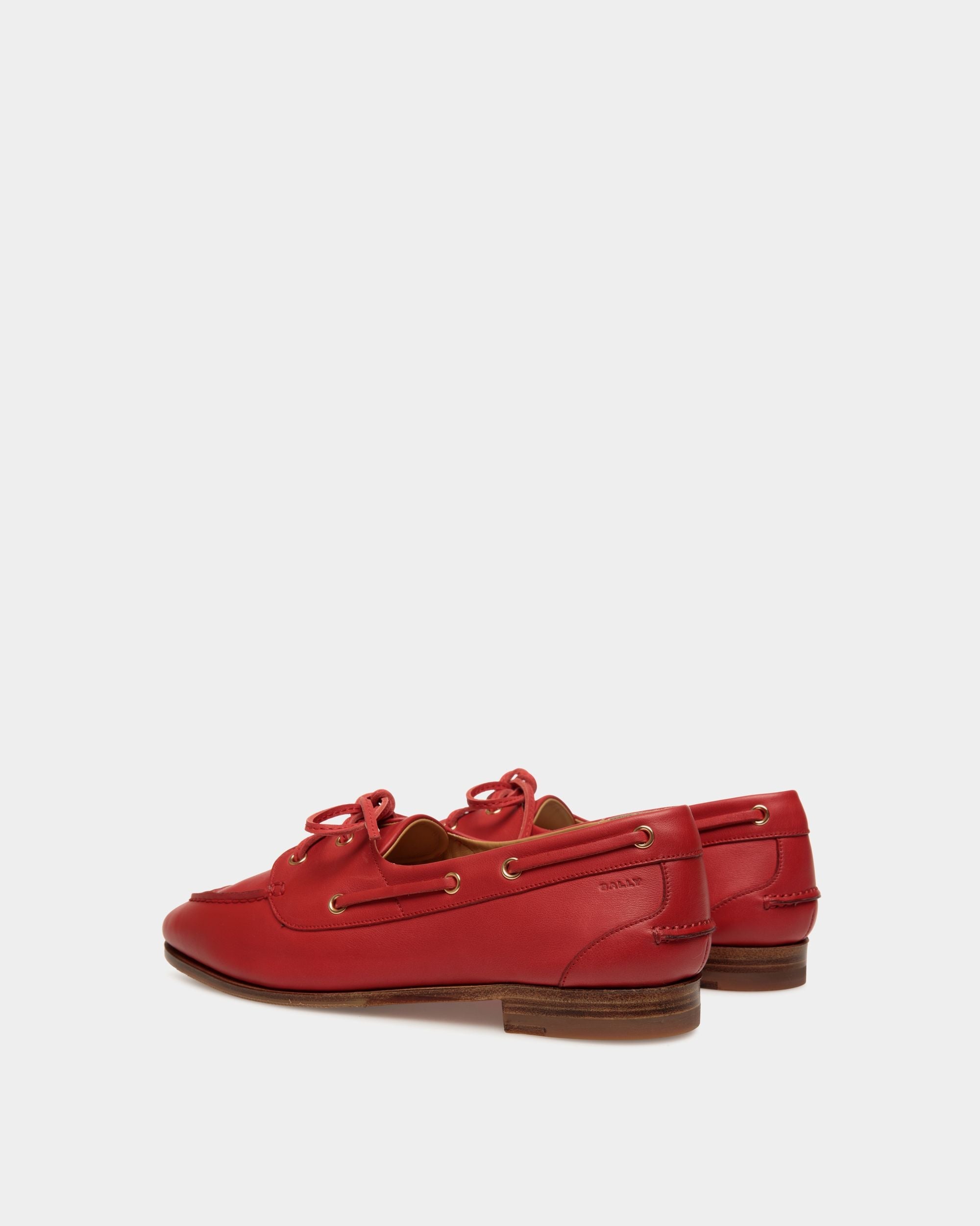 Bally Global - Plume Moccasin in Red Leather - Rouge
