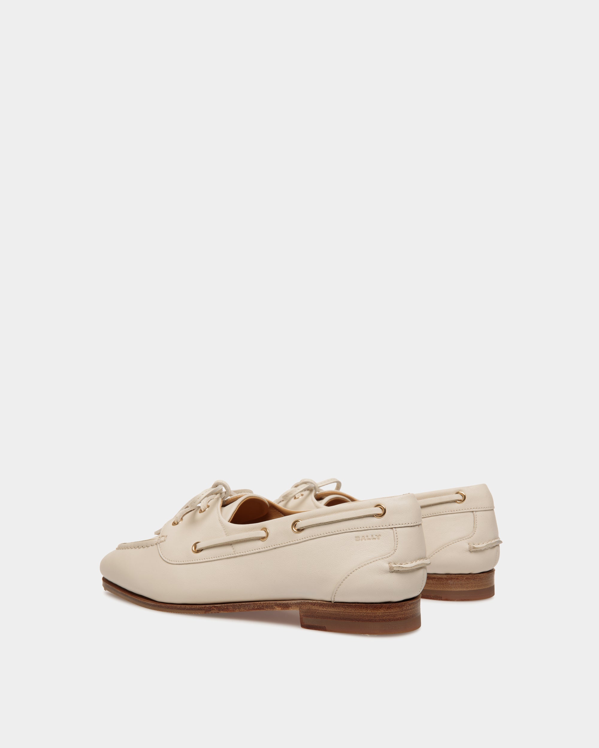 Bally Global - Plume Moccasin in White Leather - White