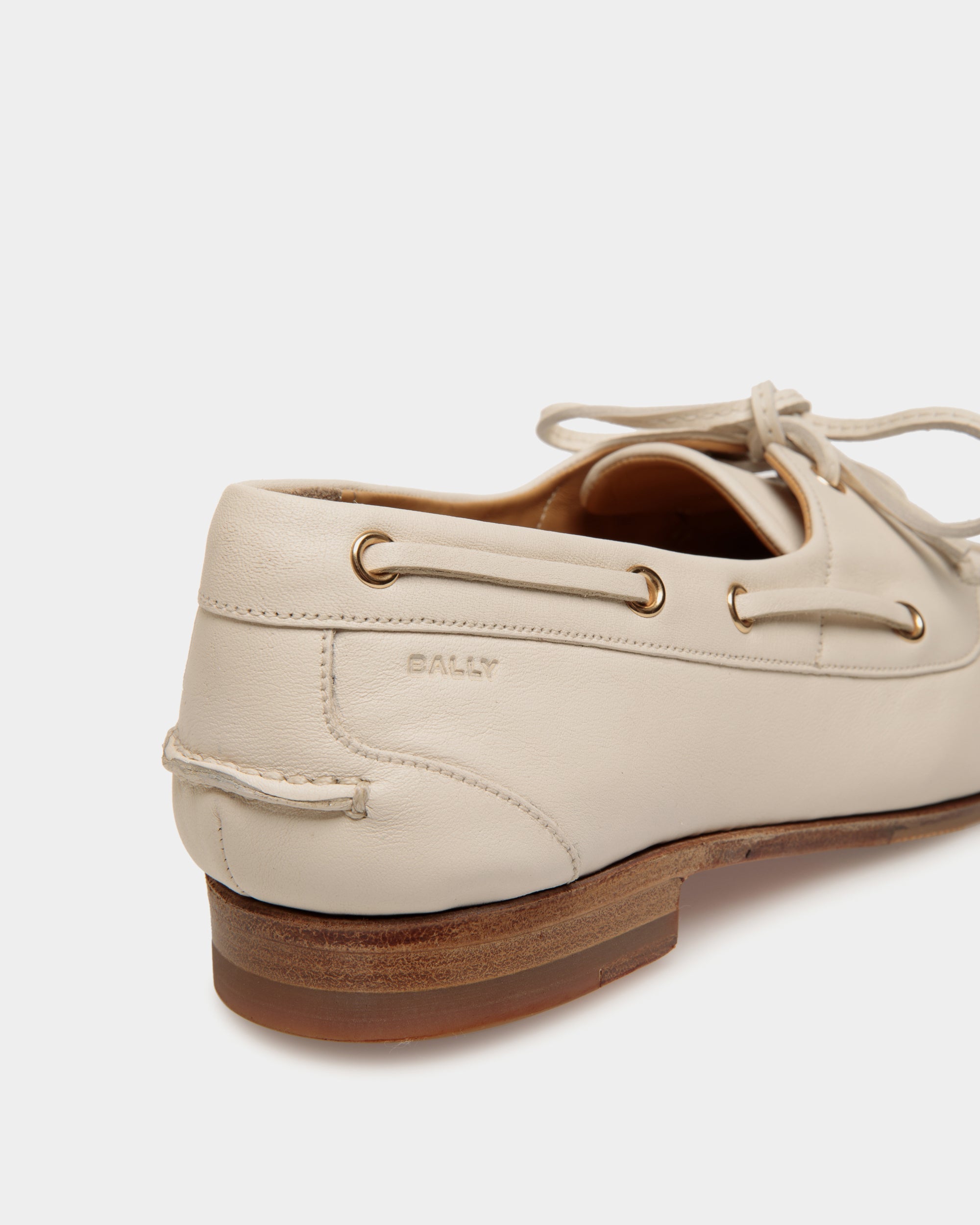 Bally Global - Plume Moccasin in White Leather - White