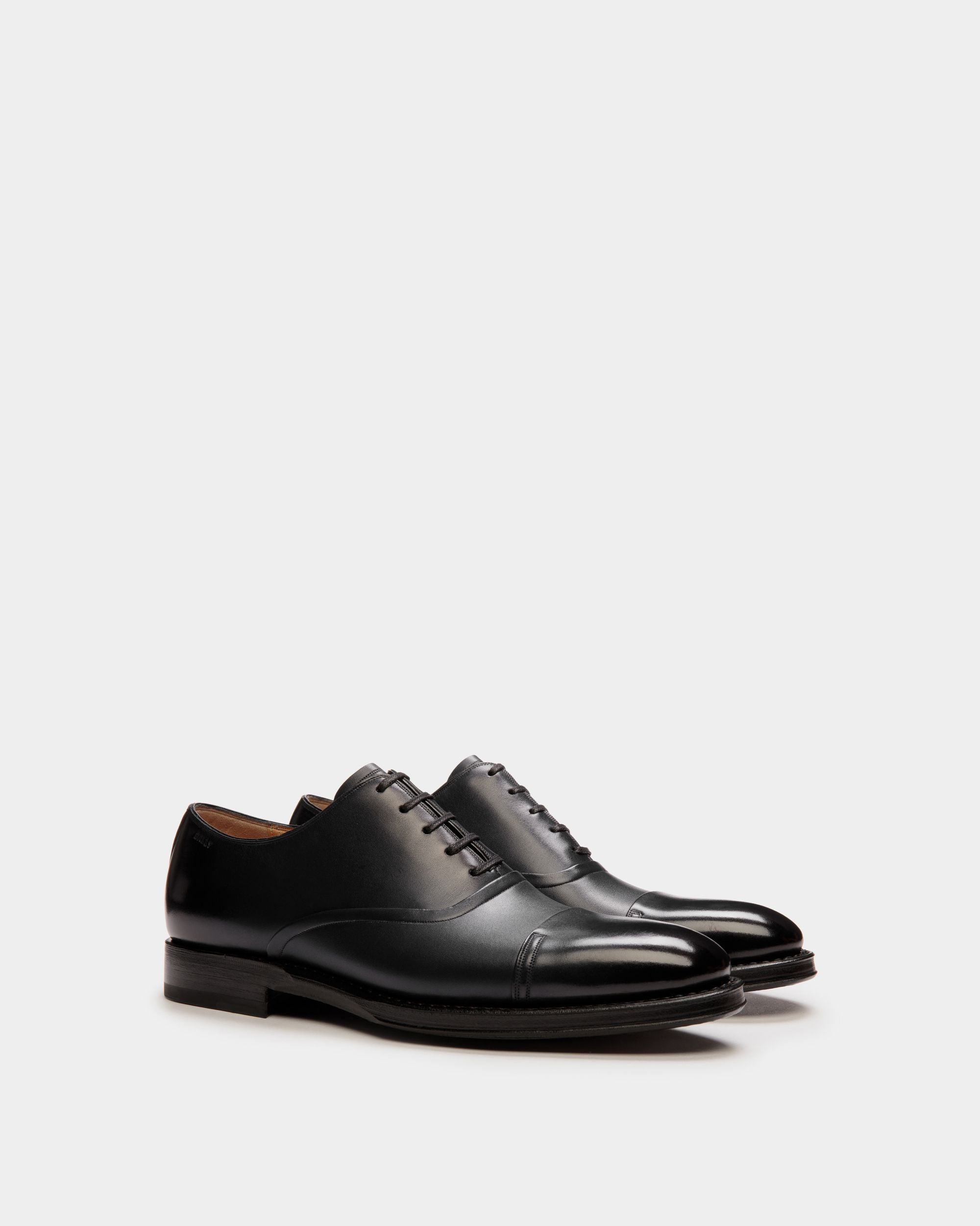 Bally Global - Scribe Un Oxford in Black Leather - Black