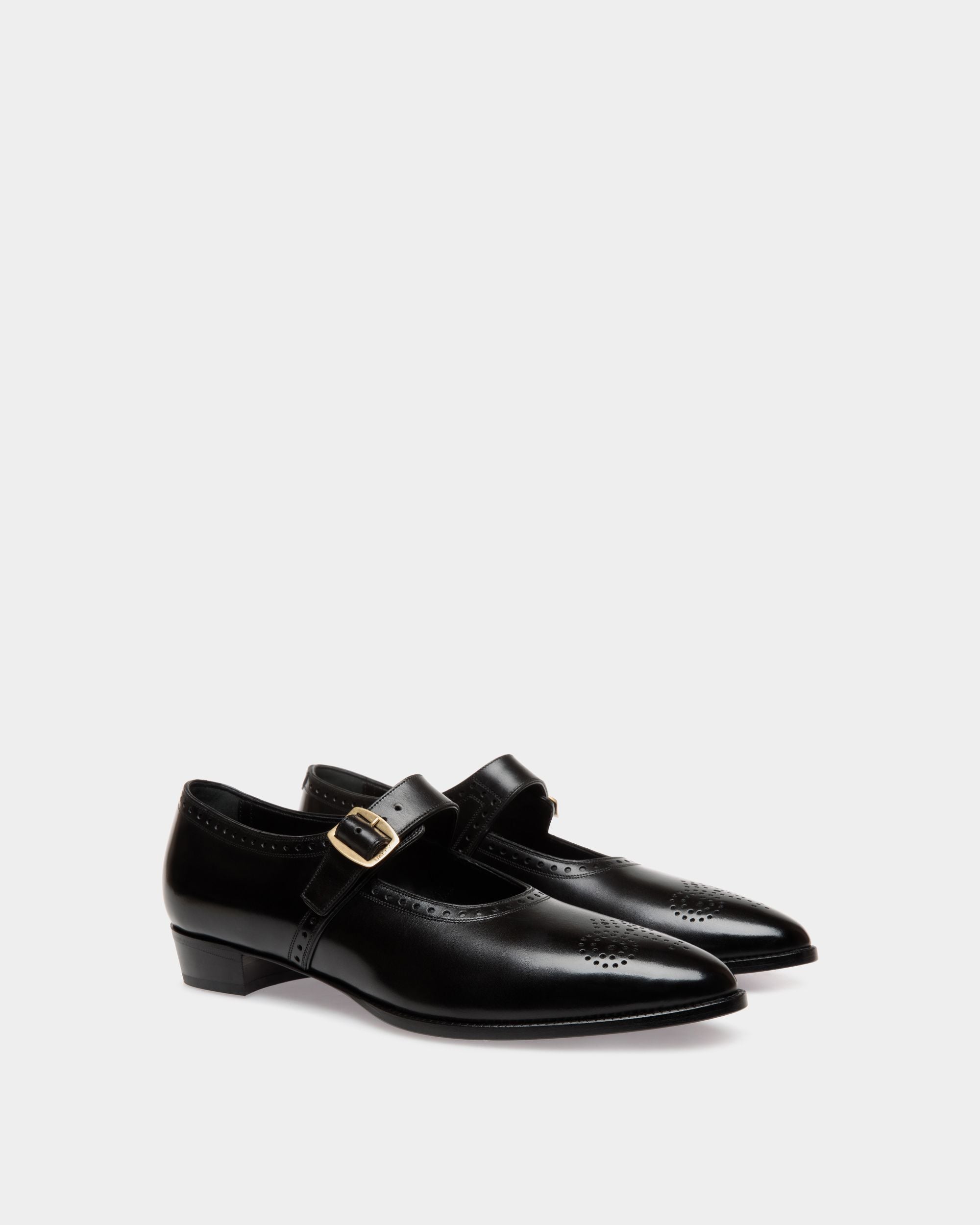 Bally Global - Glendale Flats In Black Leather - Black
