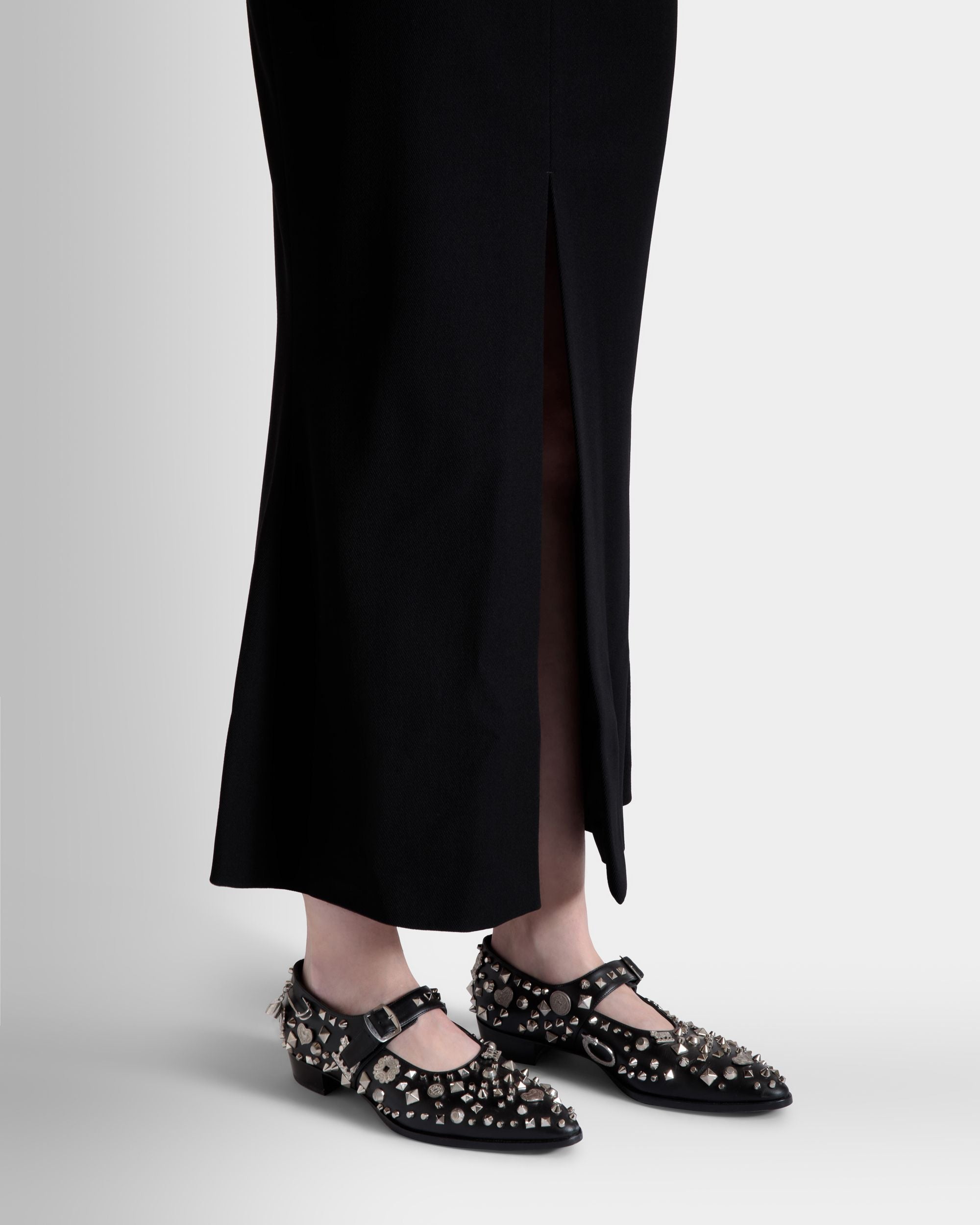 Bally Global - Glendale Mary-Jane In Black Leather with Studs - Noir