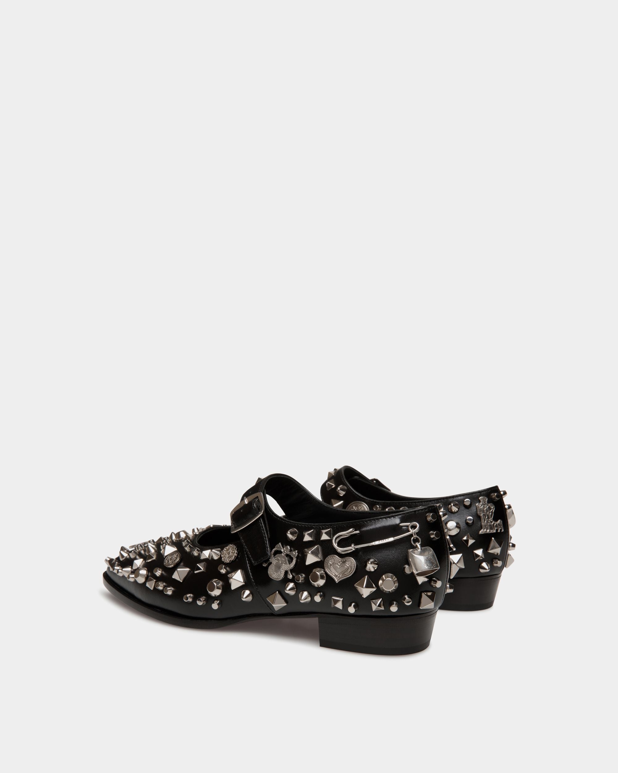 Bally Global - Glendale Mary-Jane In Black Leather with Studs - Noir