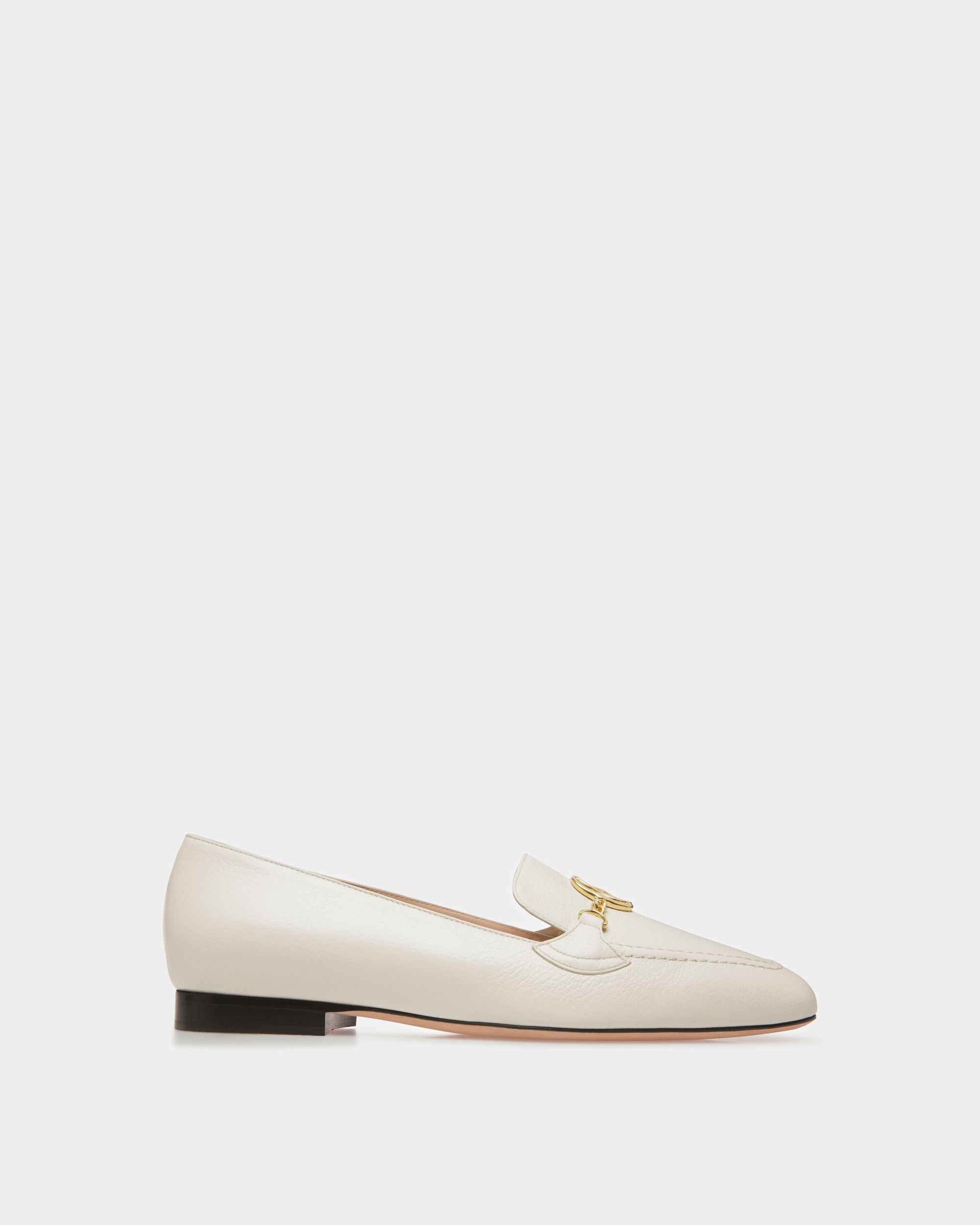 Bally Global - Mocasines Emblem De Piel Color Hueso - Blanco