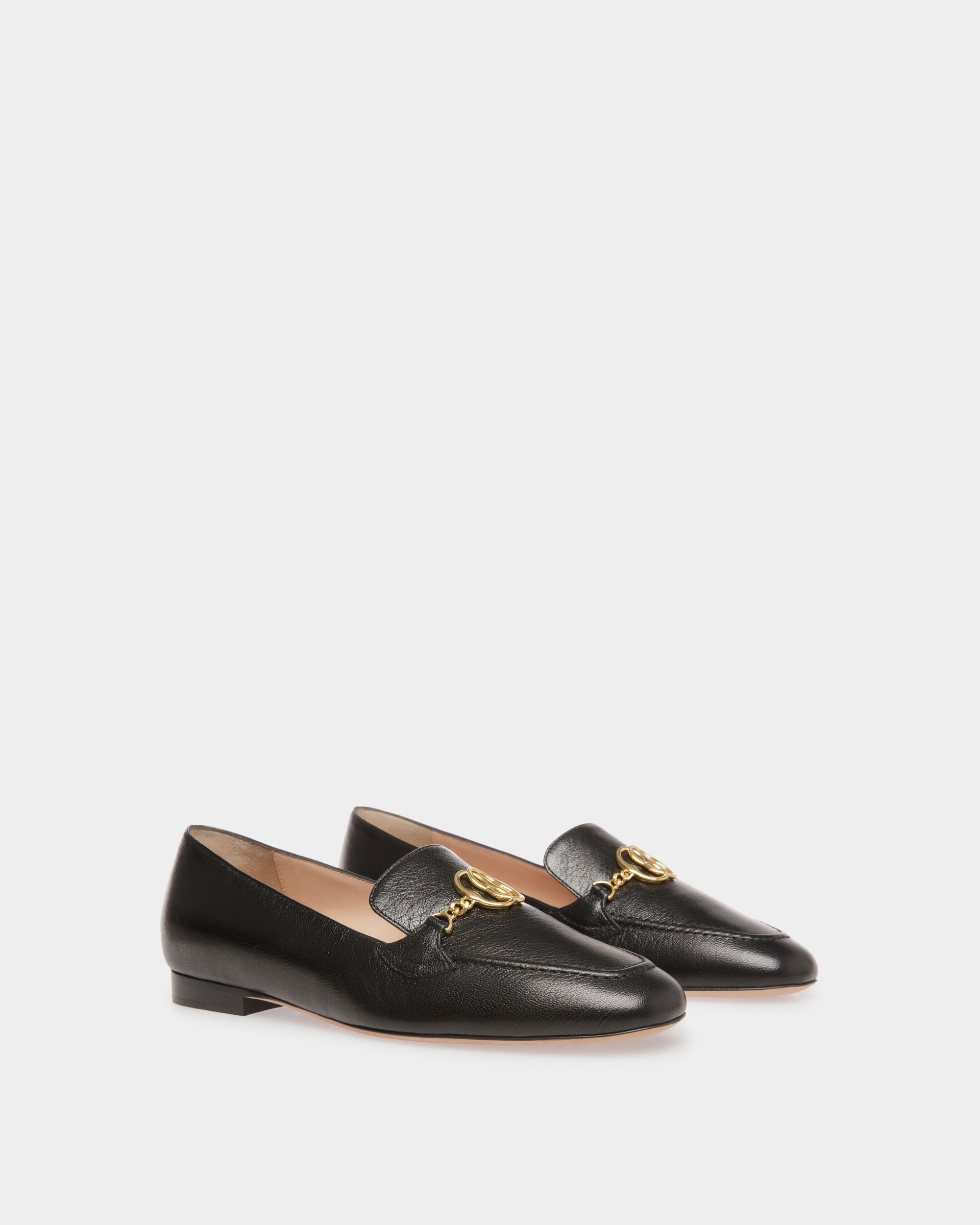 Bally Global - Mocasines Daily Emblem De Piel En Negro - Negro