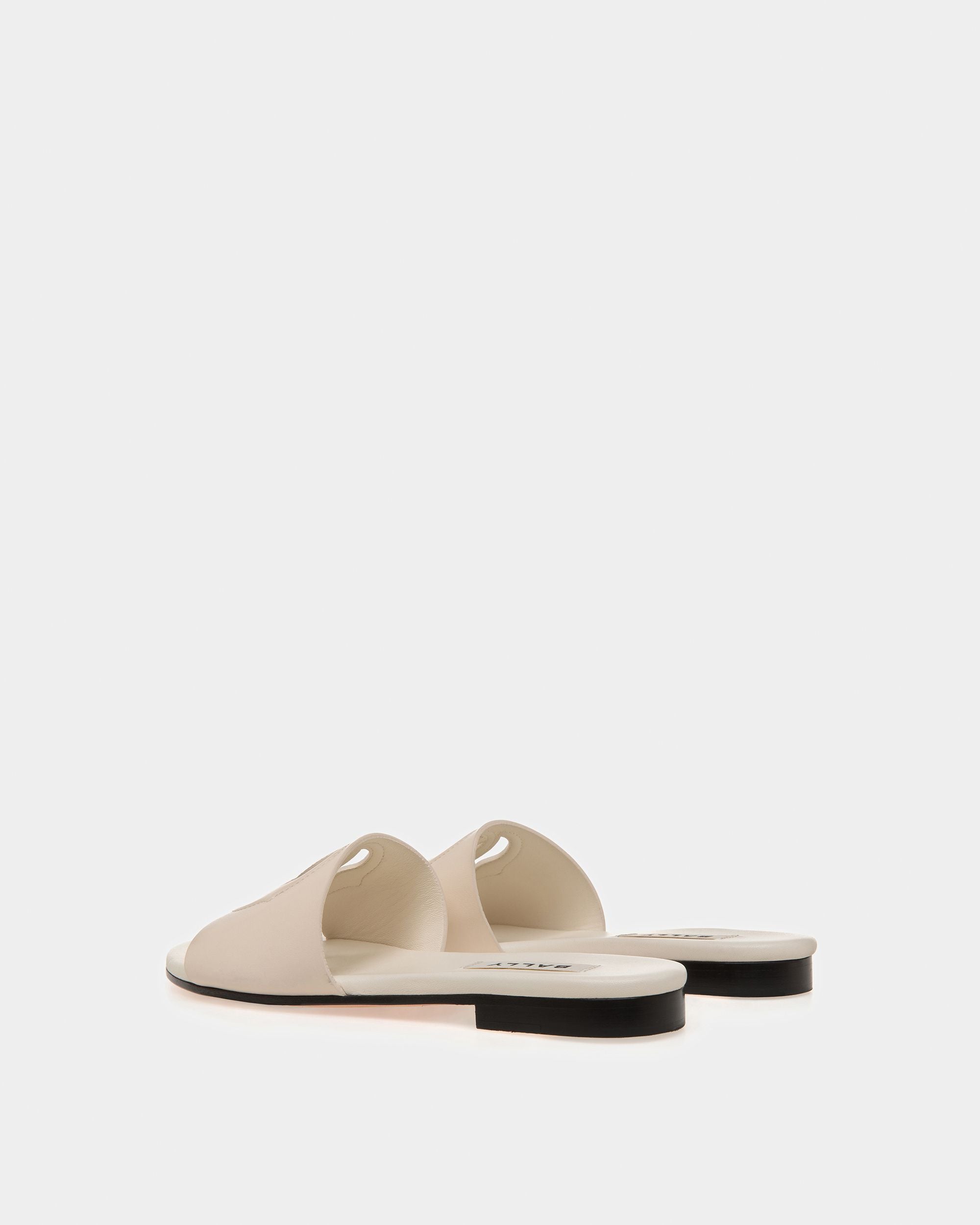 Bally Global - Sandalias Emblem De Piel Color Hueso - Blanco
