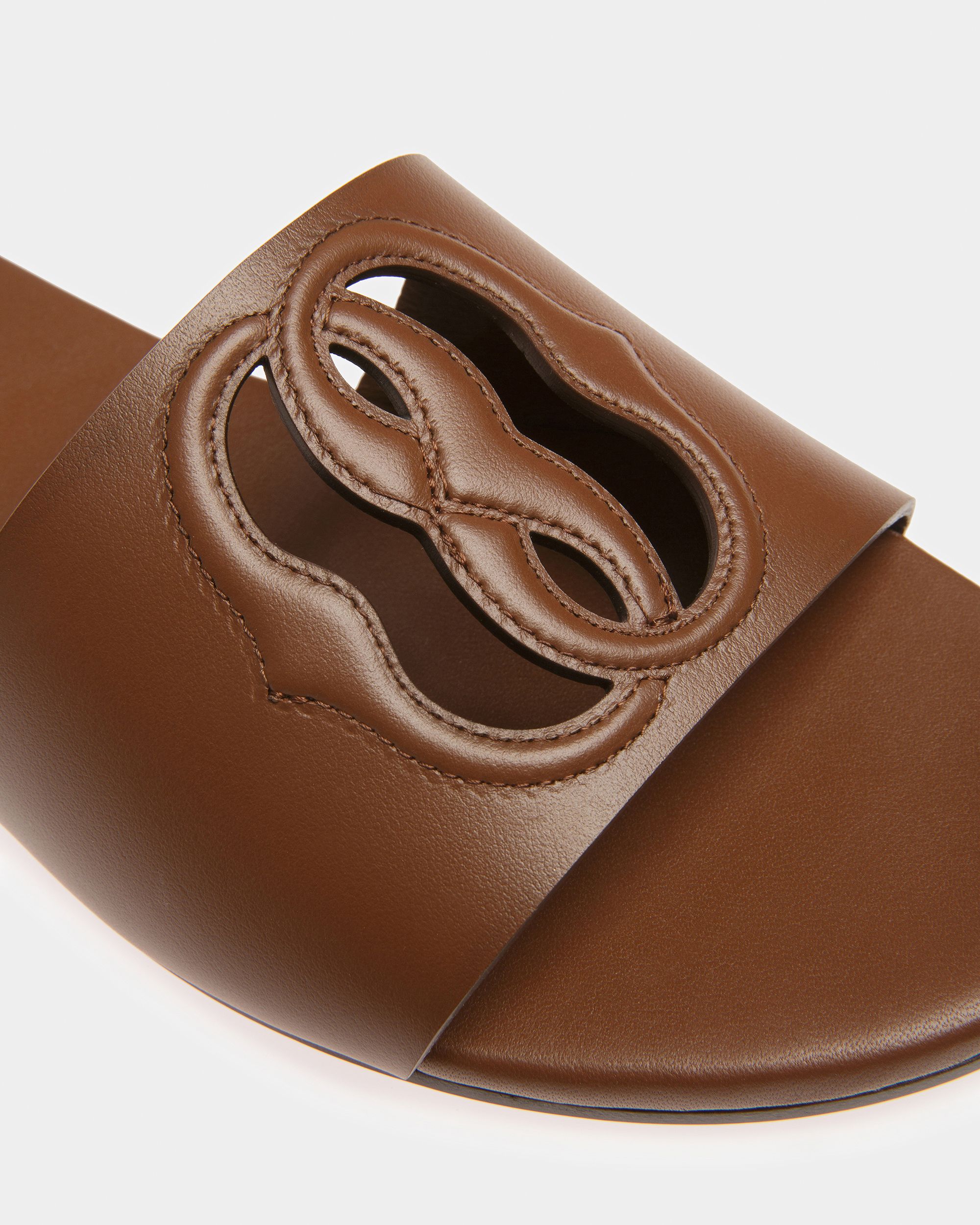Bally Global - Sandalias Emblem De Piel Marrón - Marrón