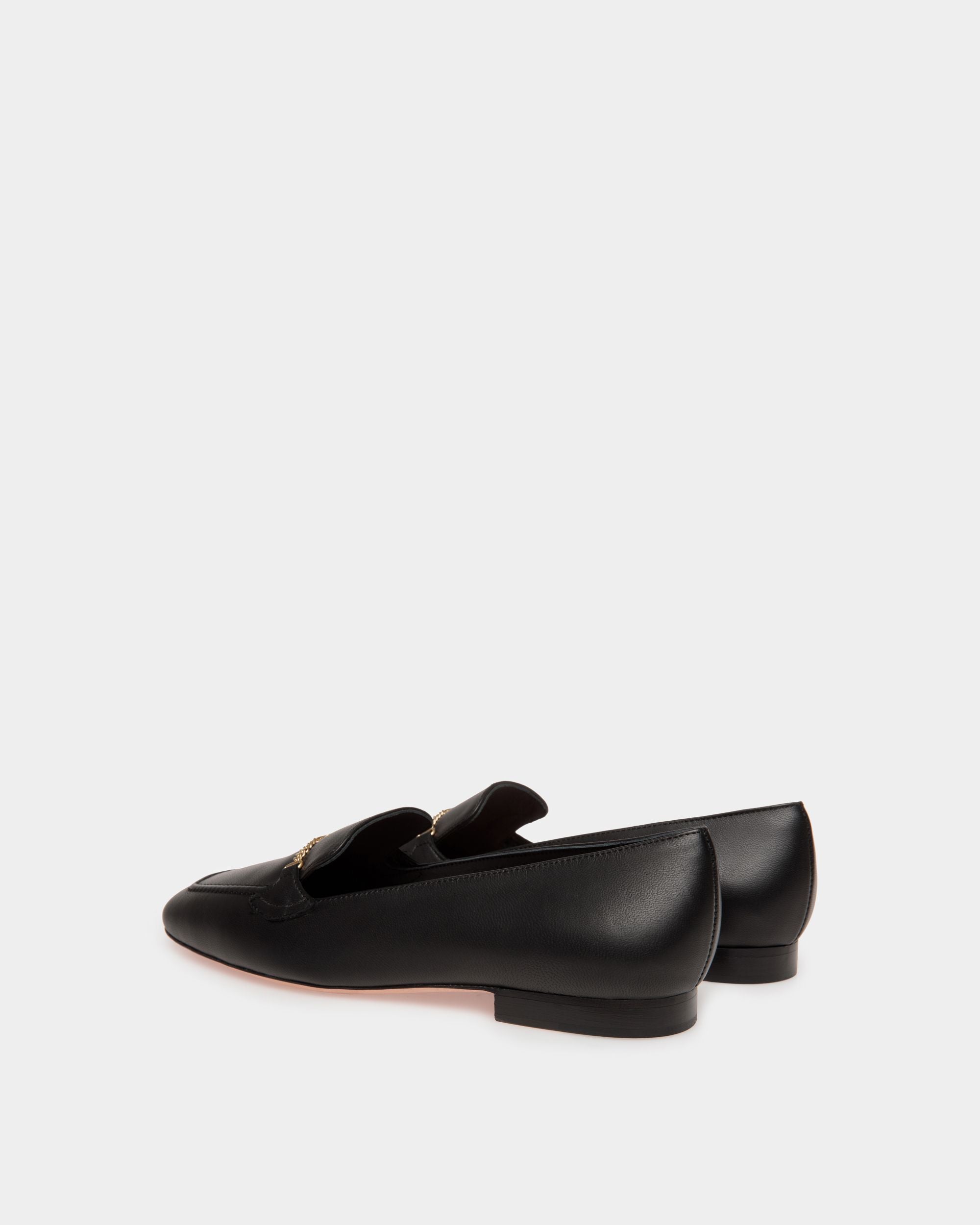 Bally Global - Daily Emblem Loafer in Black Leather - Black