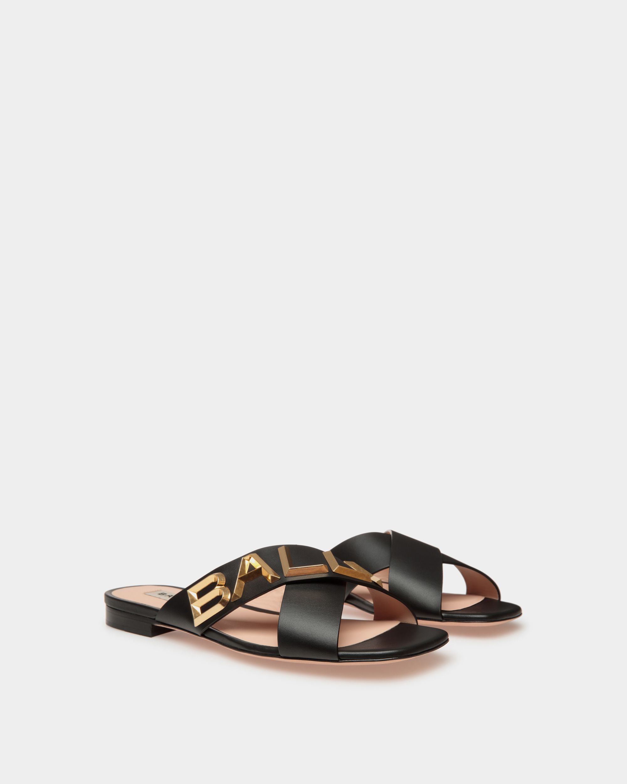 Bally Global - Bally Spell Flat Slide in Leather - Black