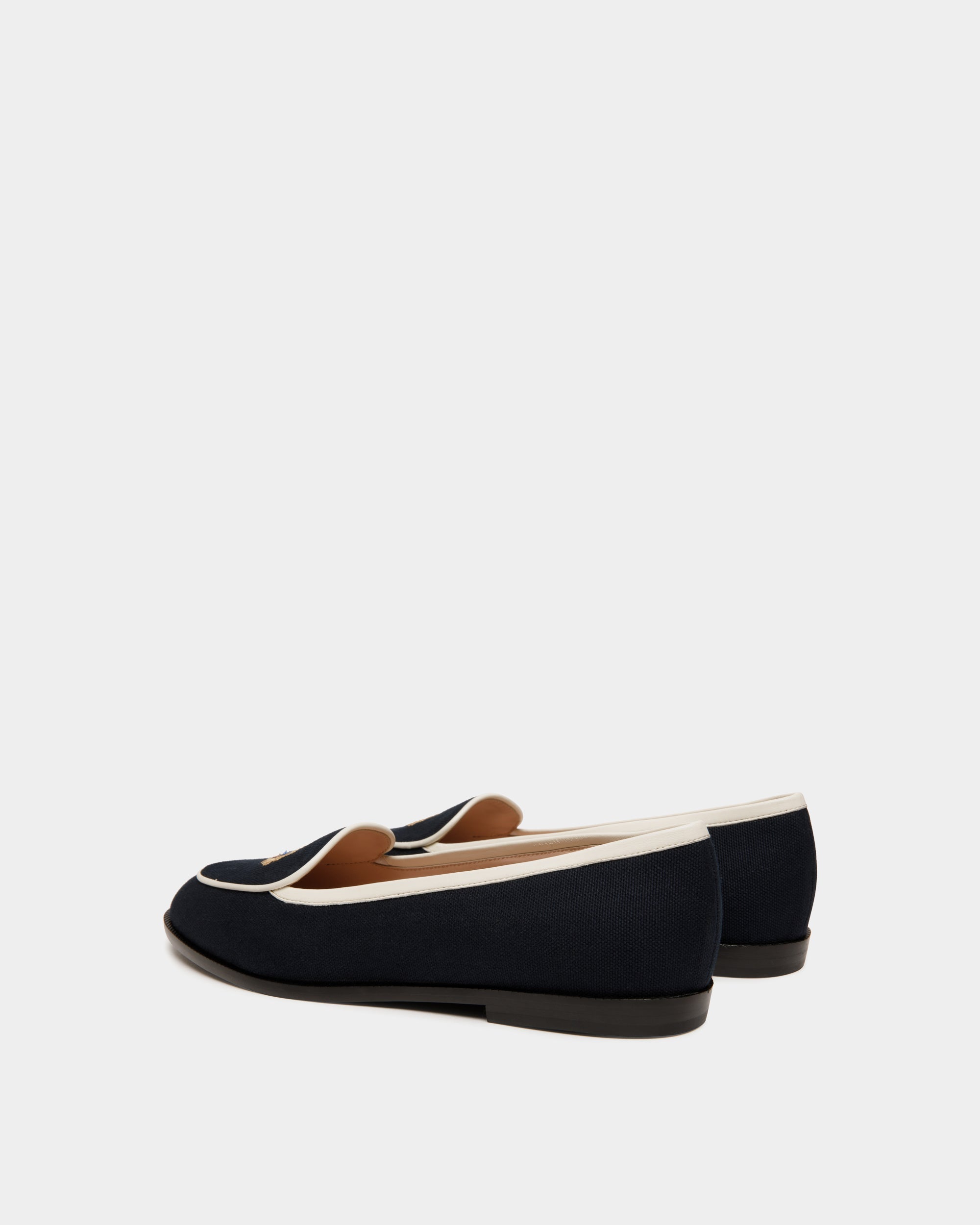 Bally Global - Elite Flat in Navy Blue Fabric - Azul