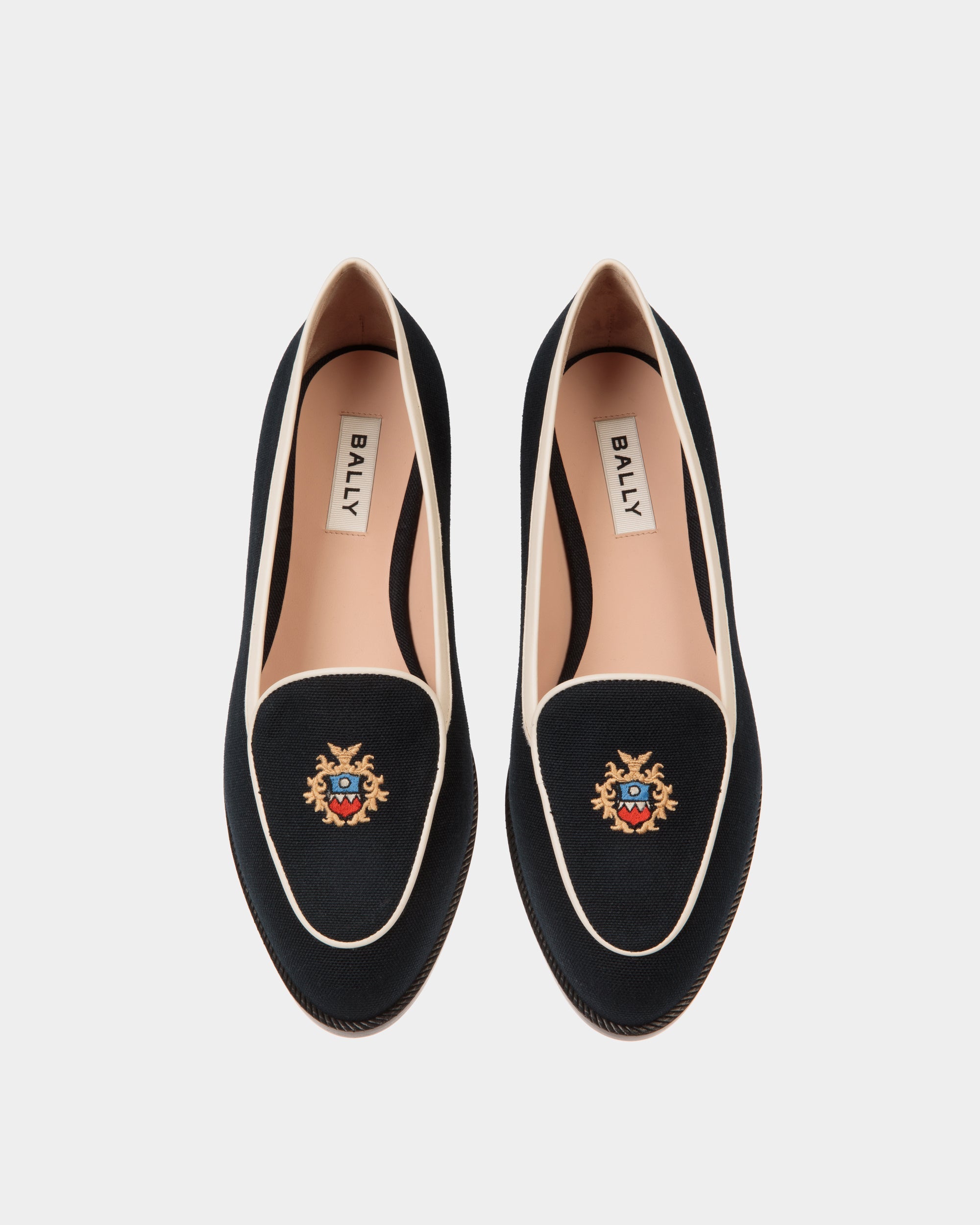 Bally Global - Elite Flat in Navy Blue Fabric - Azul
