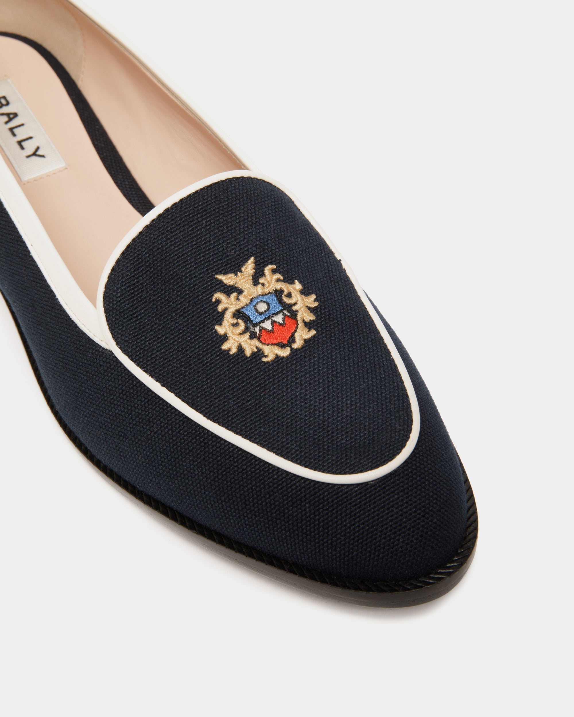 Bally Global - Elite Flat in Navy Blue Fabric - Azul