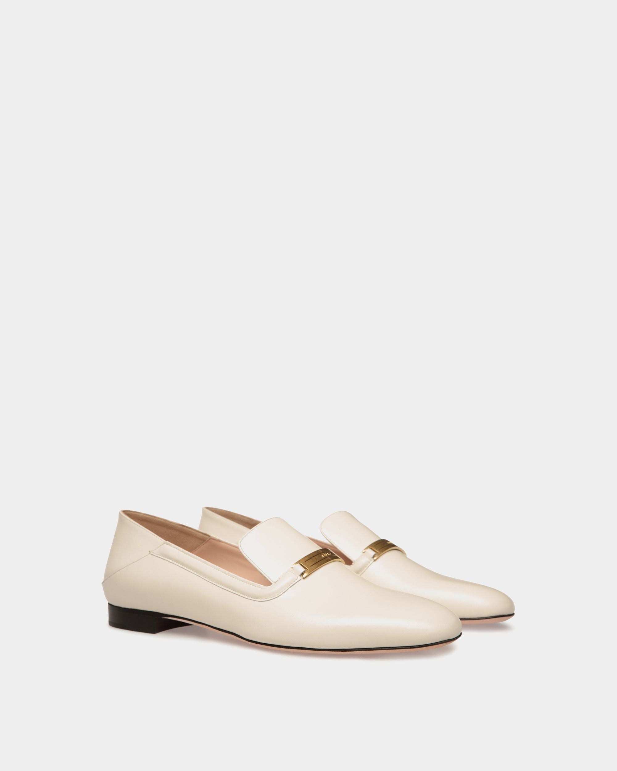 Bally Global - Deco Slipper in White Leather - White