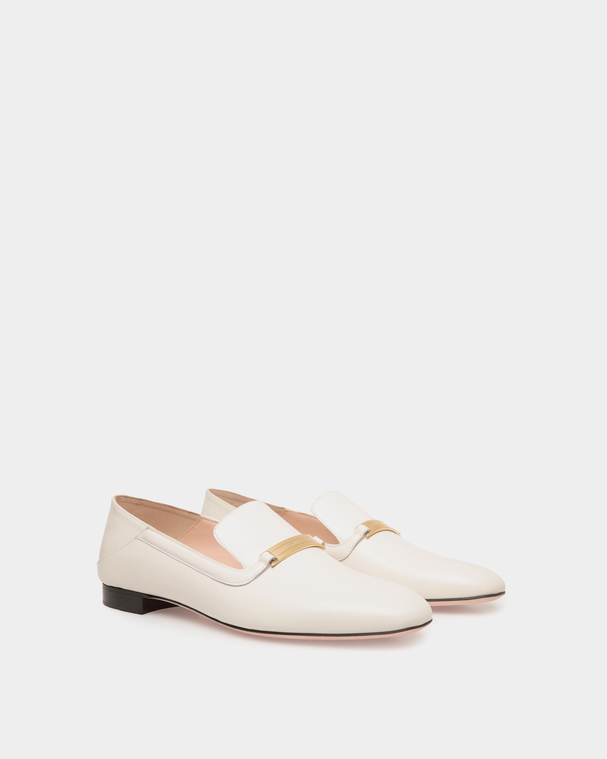 Bally Global - Slipper Deco De Piel Blanca - Blanco