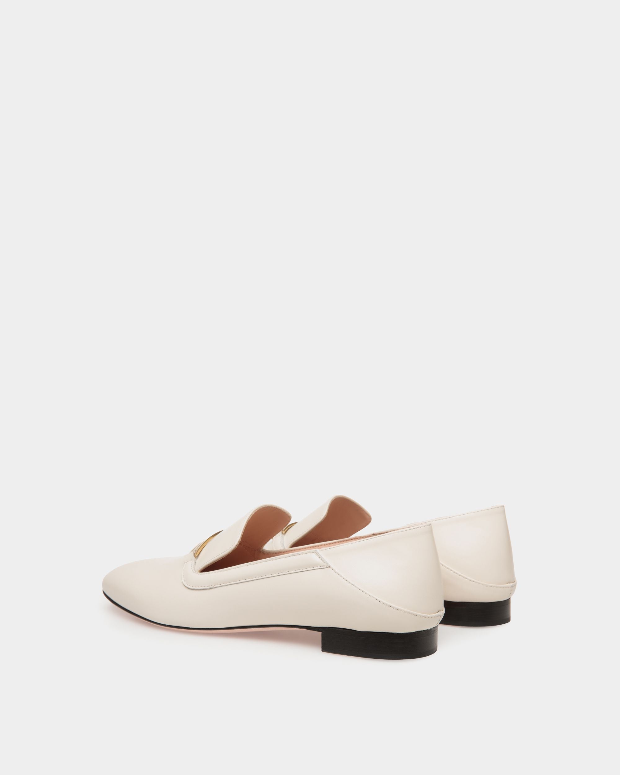 Bally Global - Slipper Deco De Piel Blanca - Blanco
