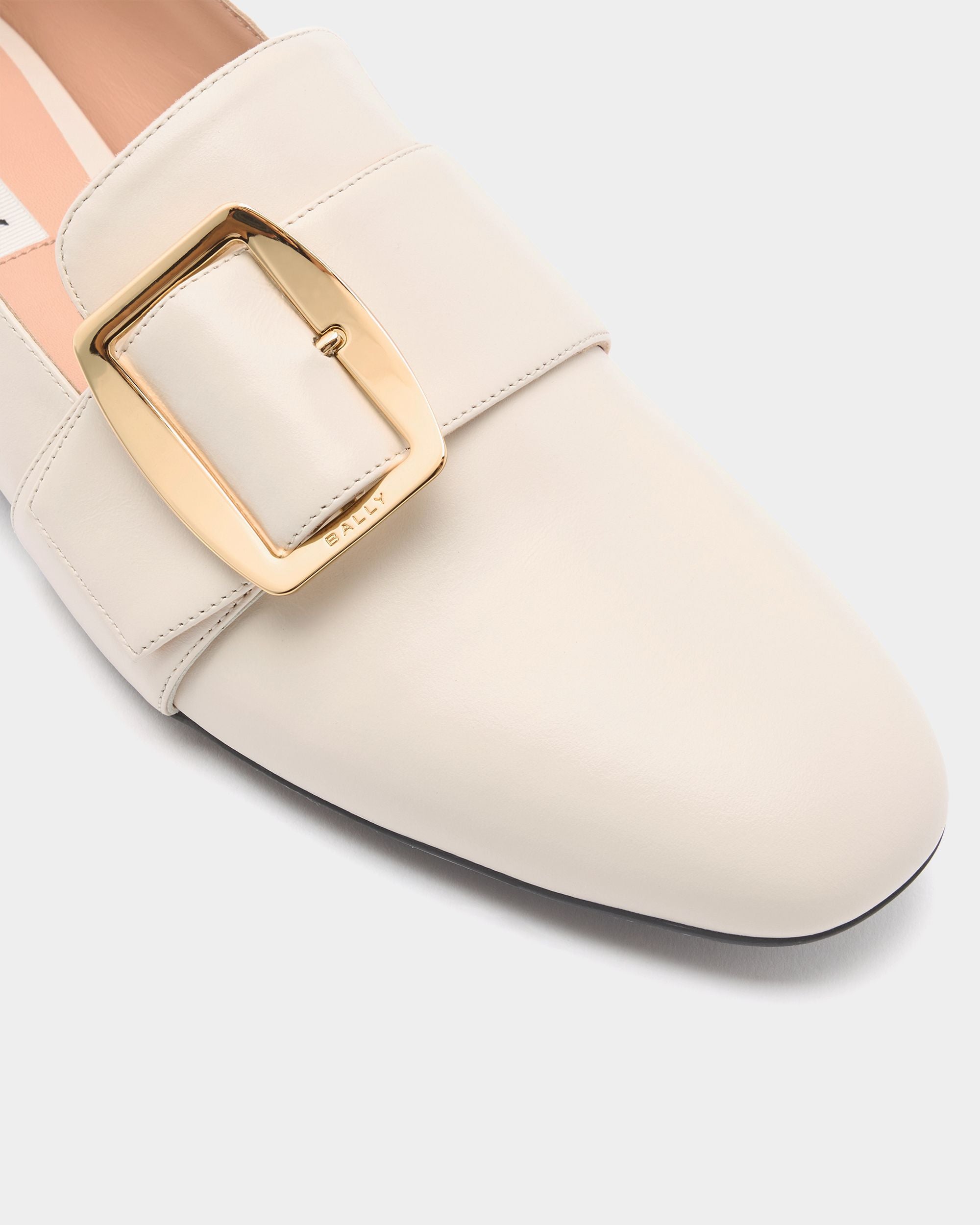 Bally Global - Slipper Bally Boucle En Cuir Ivory - Blanc