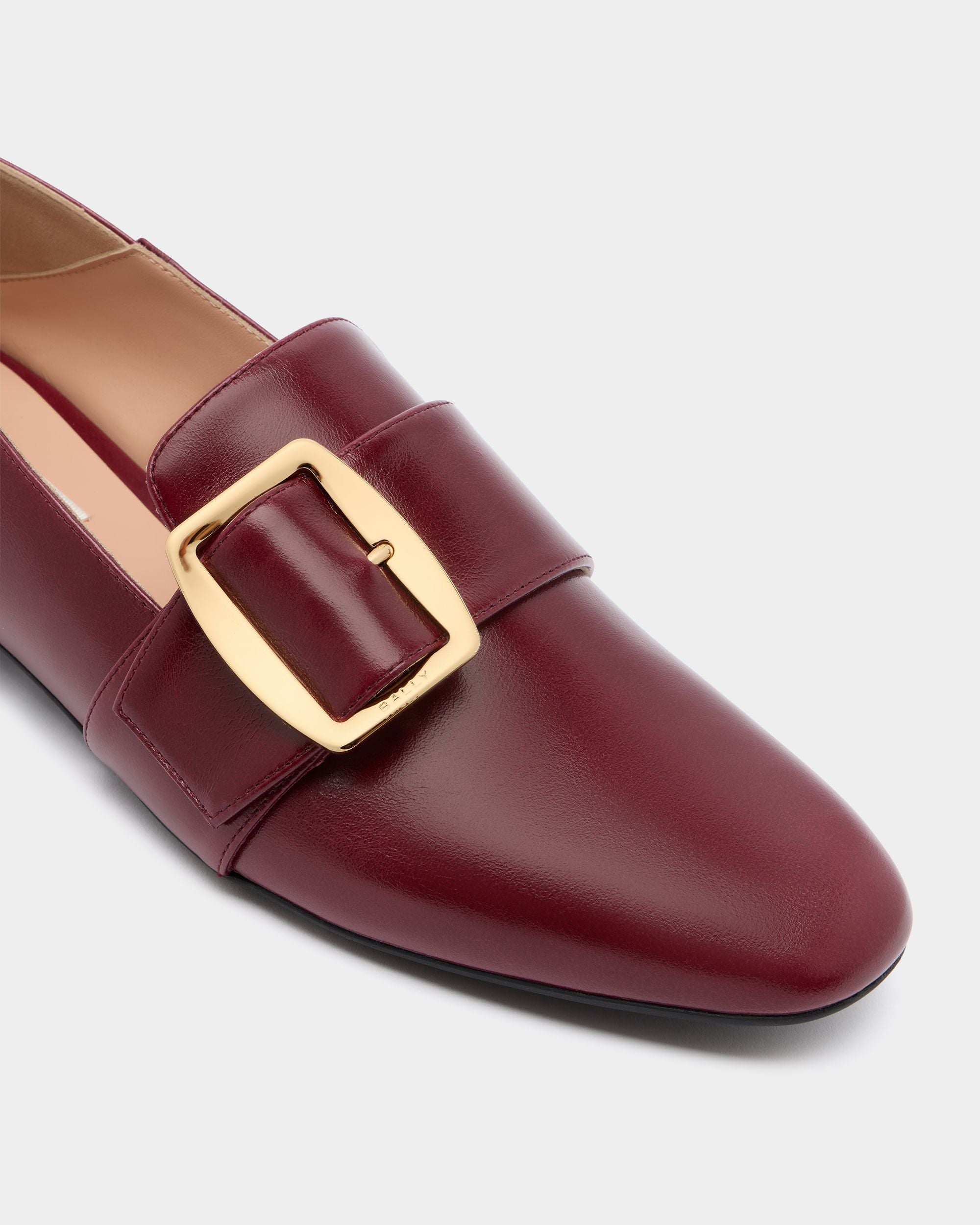 Bally Global - Bally Boucle Flat in Andorra Leather - Burgundy