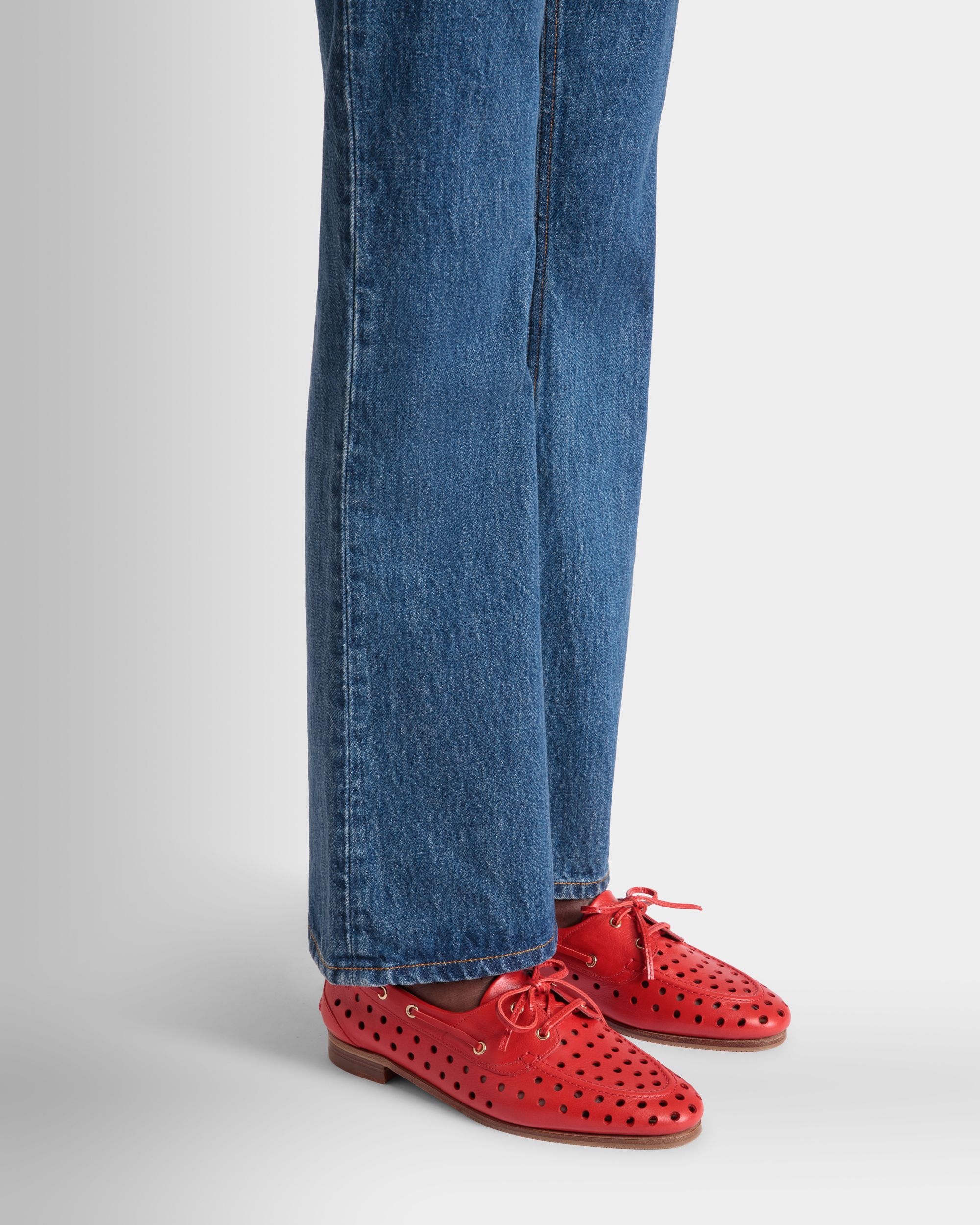 Bally Global - Plume Moccasin in Red Leather - Red