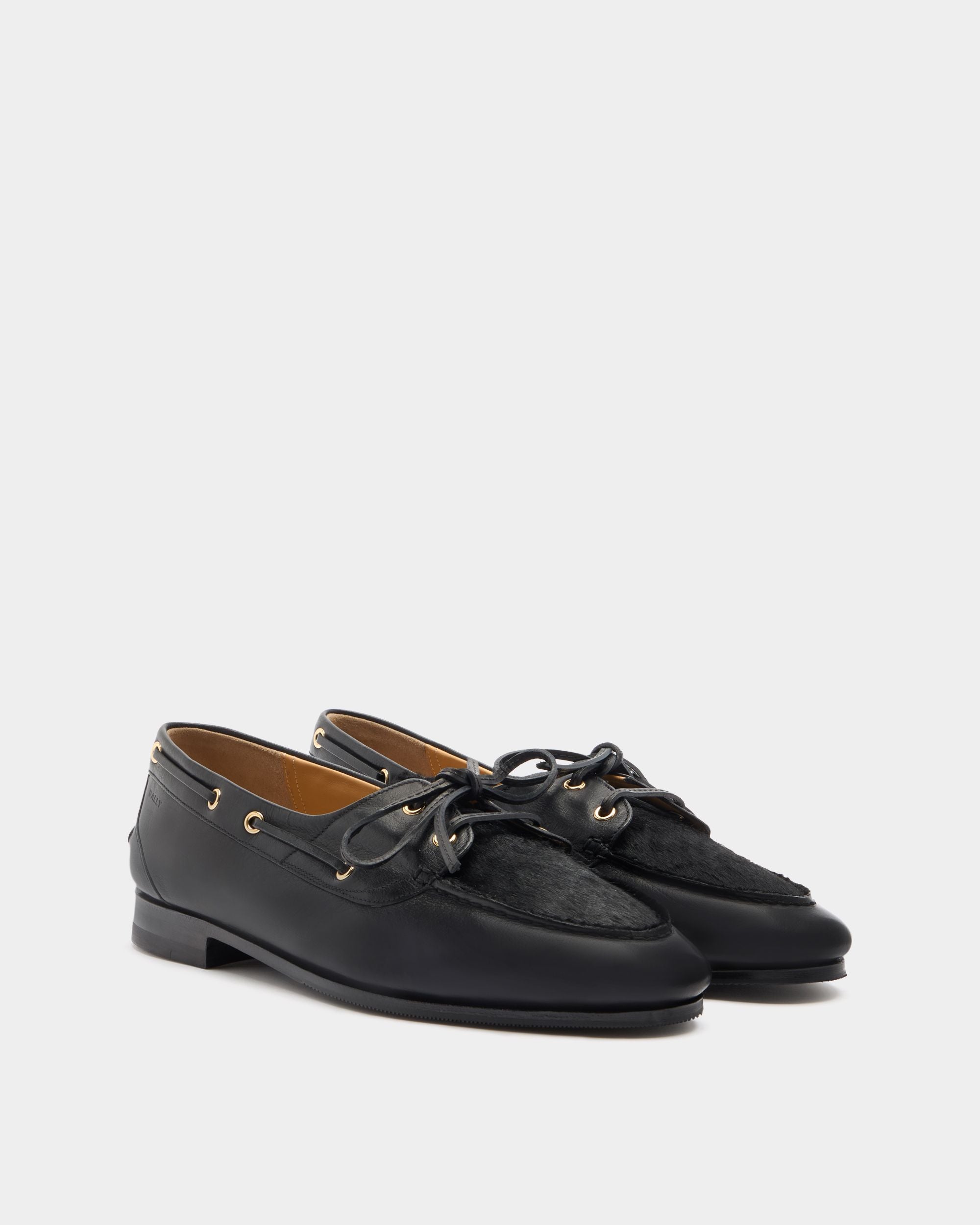 Bally Global - Plume Moccasin in Black Leather - Black