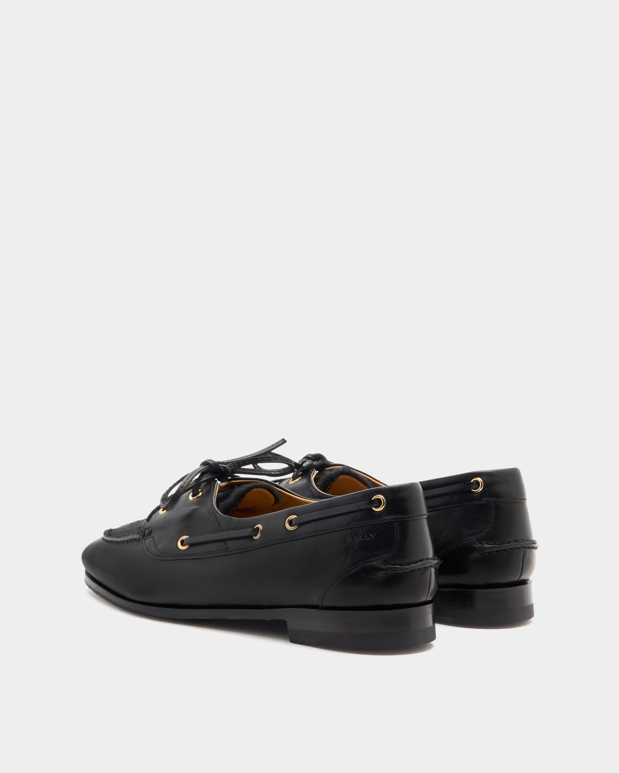 Bally Global - Plume Moccasin in Black Leather - Black