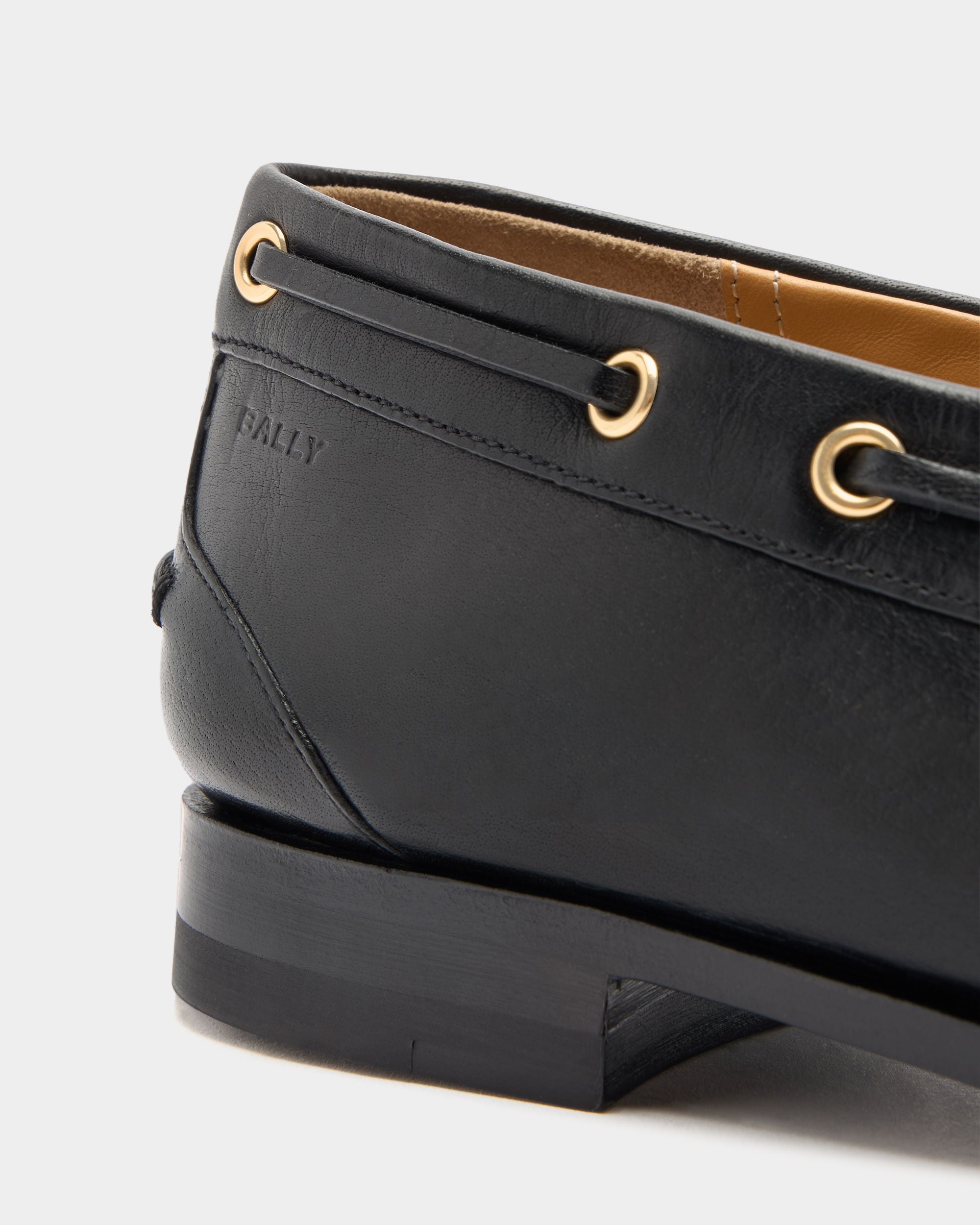 Bally Global - Plume Moccasin in Black Leather - Black