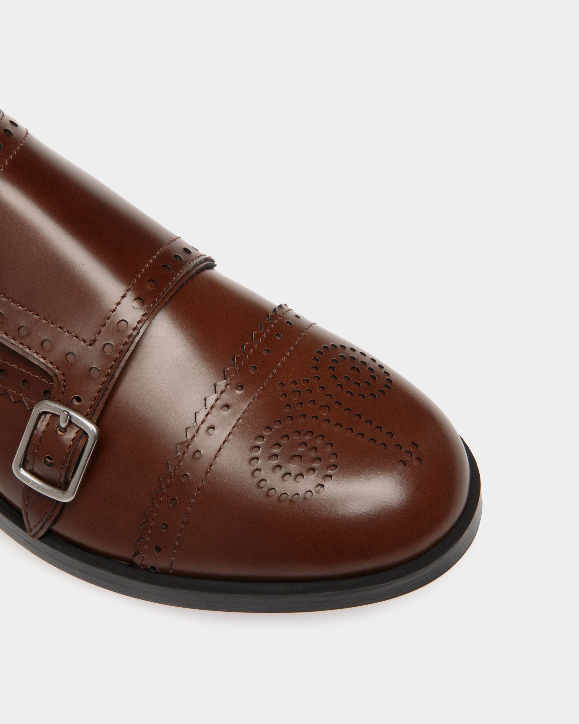 Bally Global - Chaussure À Talon Plat Egli En Cuir Marron - Marron