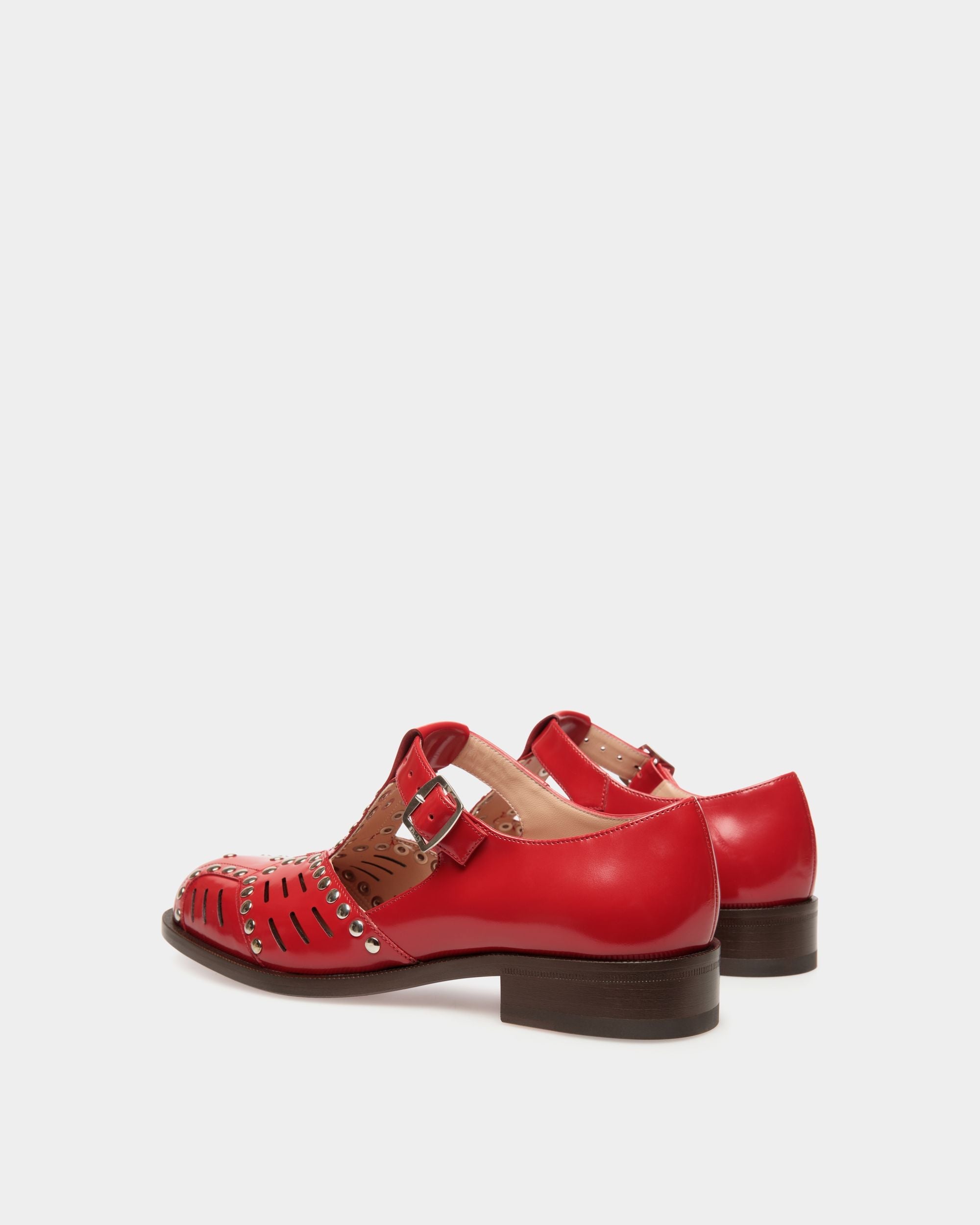 Bally Global - Spiegel Flat Sandal in Red Leather - Rojo