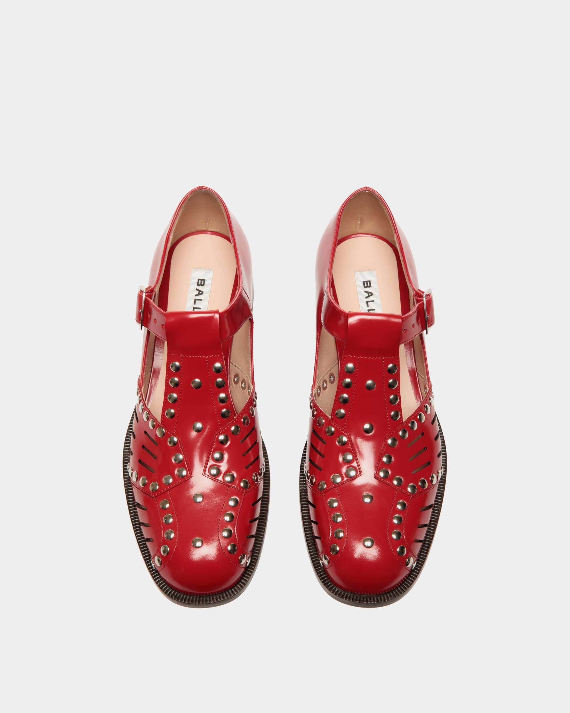 Bally Global - Spiegel Flat Sandal in Red Leather - Rojo