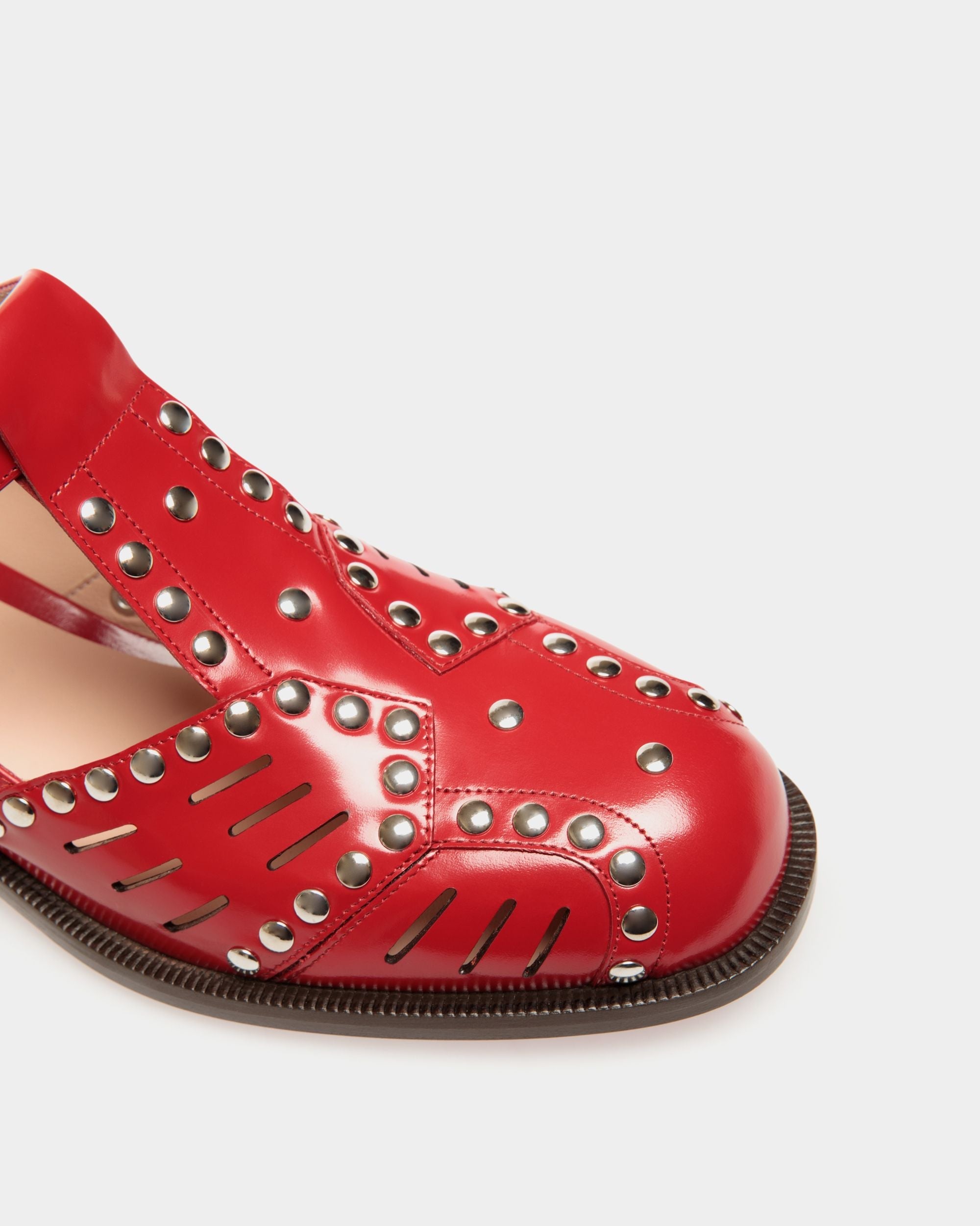 Bally Global - Spiegel Flat Sandal in Red Leather - Rojo