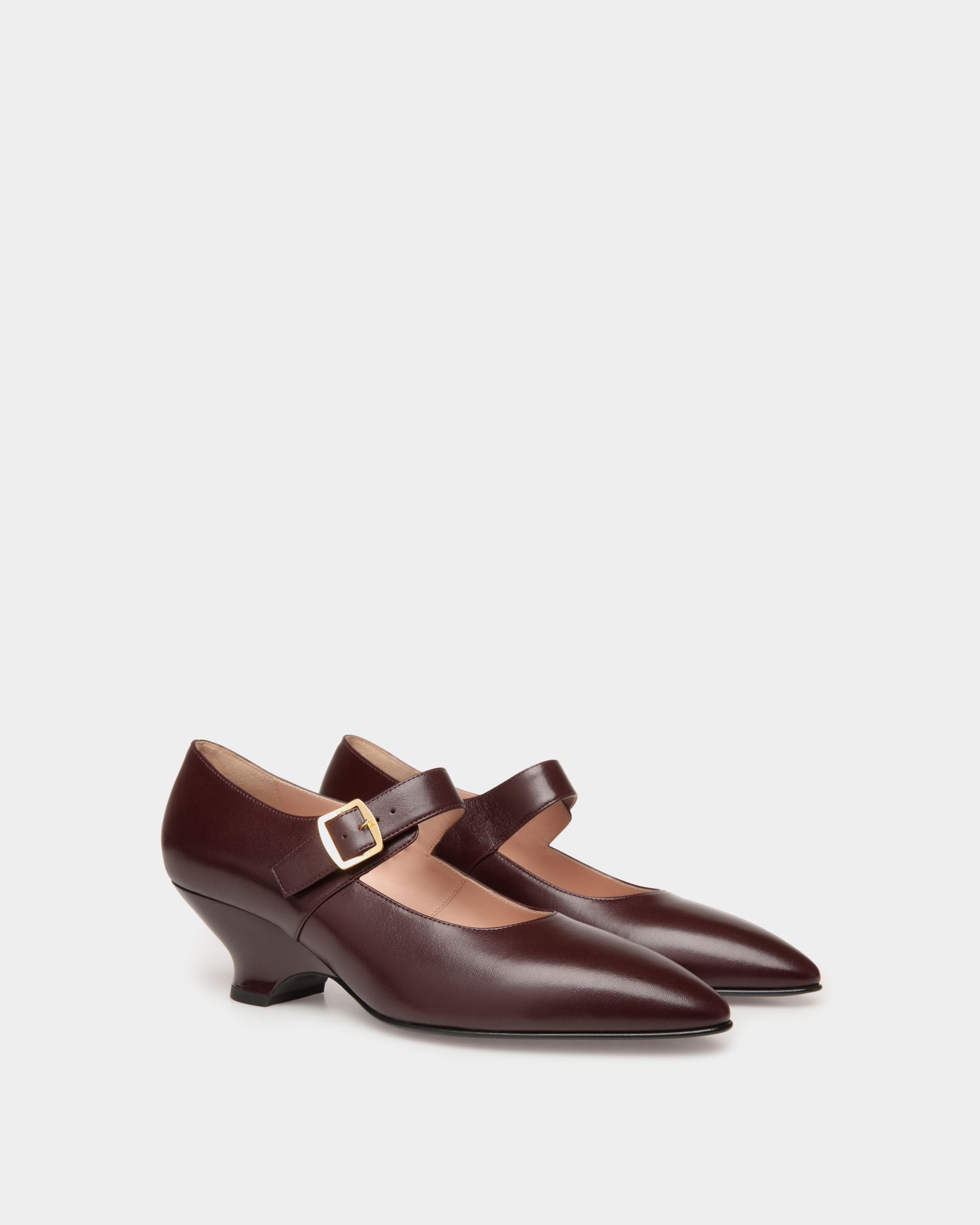 Bally Global - Glendy Pump in Deep Burgundy Leather - Burgundy