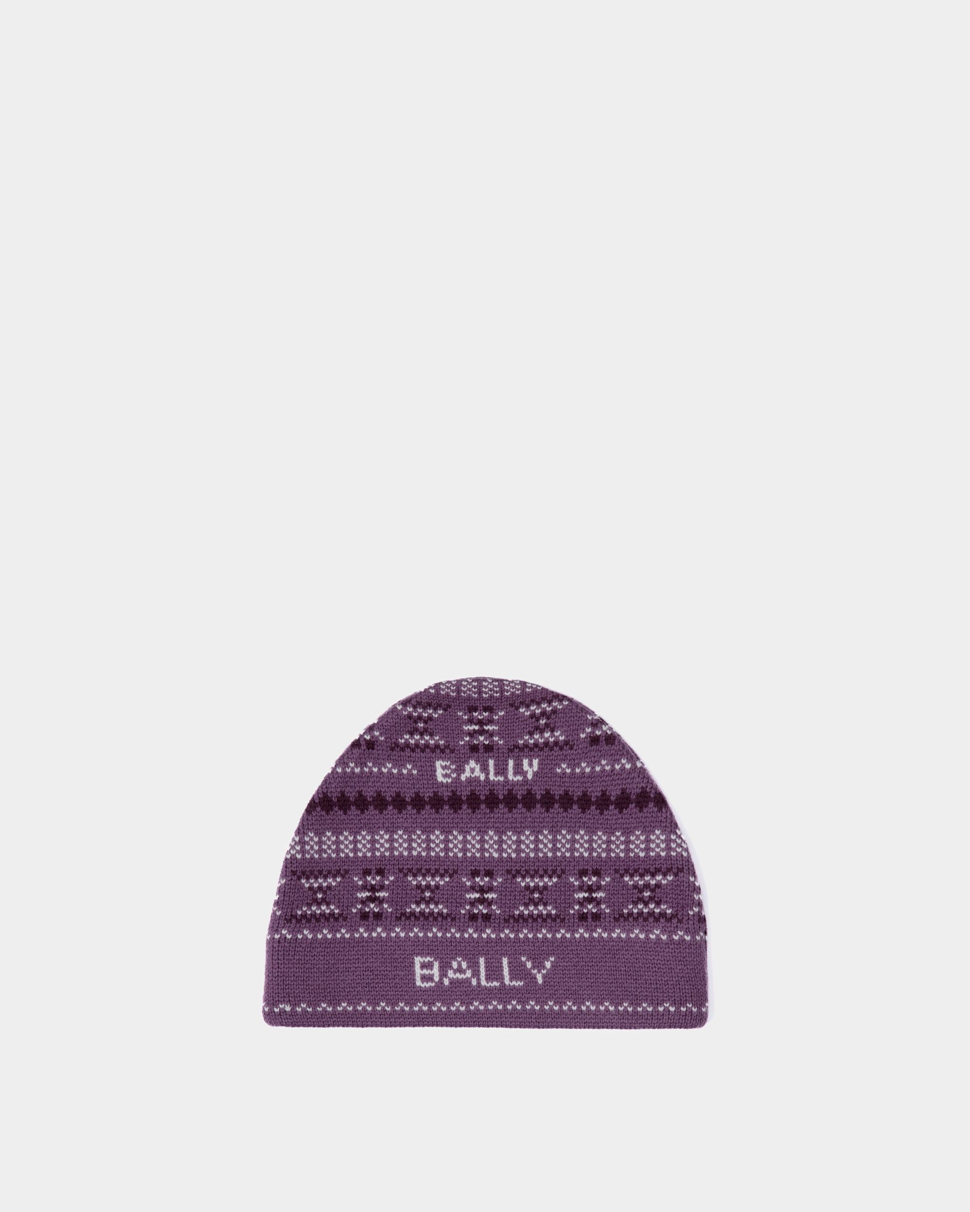 Bally Global - Beanie In Purple Wool - Purple