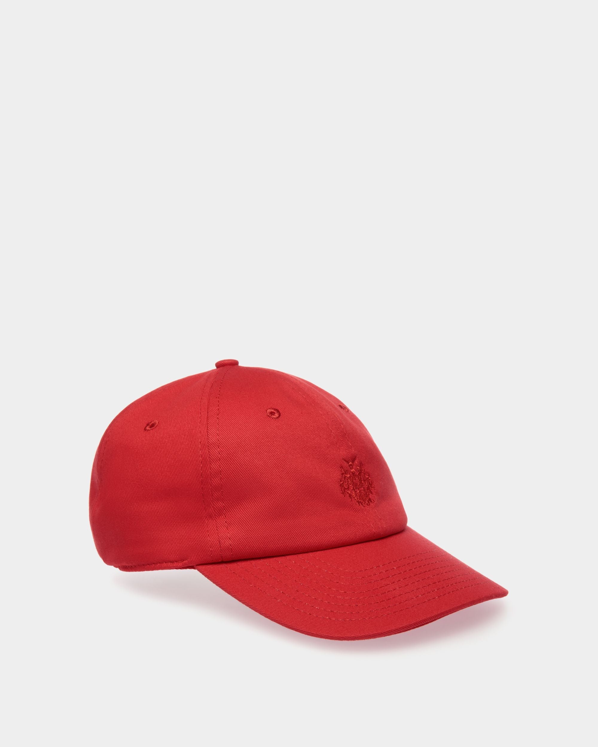 Bally Global - Baseball Hat in Red Cotton with a Bally Crest - Red