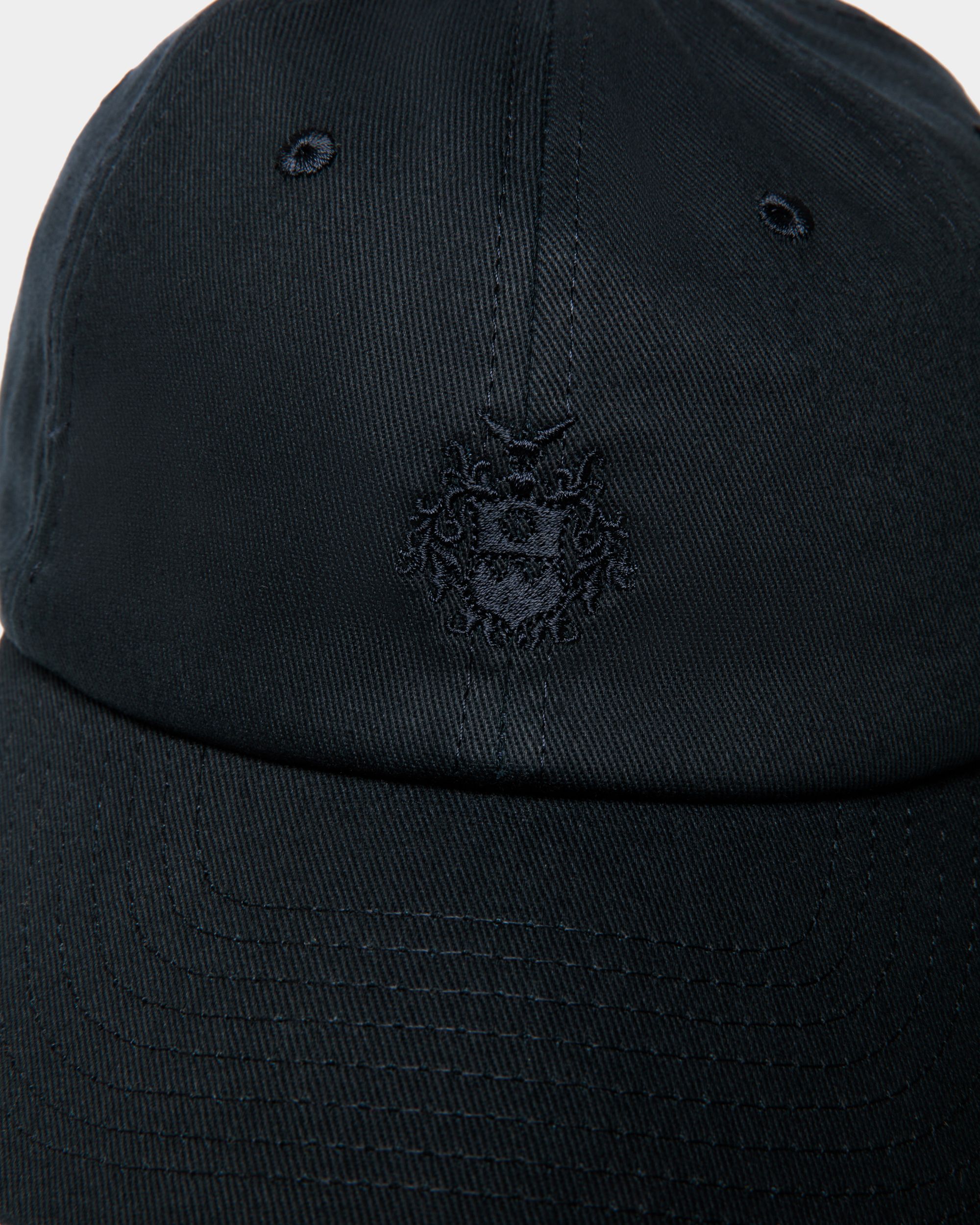 Bally Global - Baseball Hat in Navy Blue Cotton with a Bally Crest - Blue
