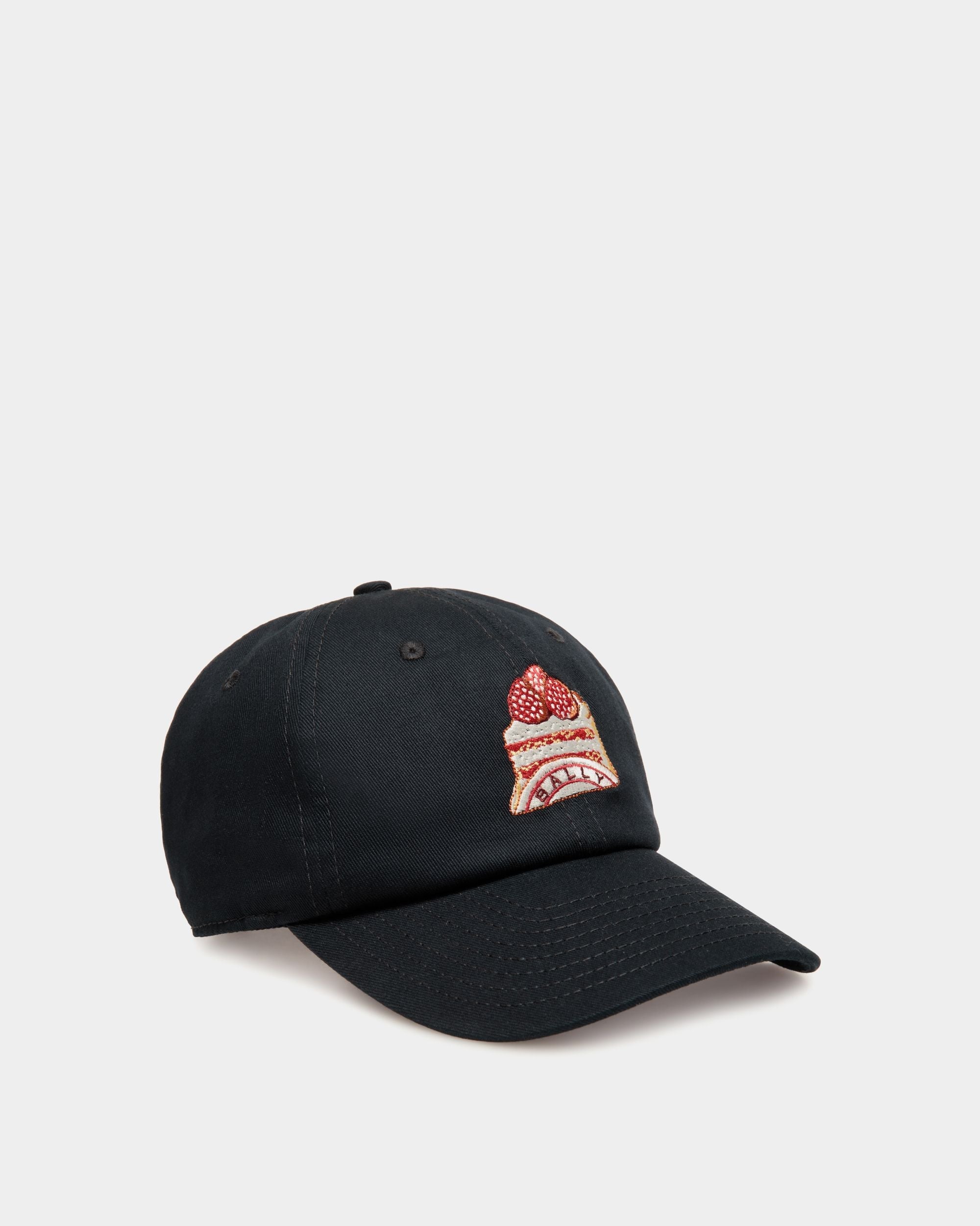 Bally Global - Casquette De Baseball Avec Bally Cake En Coton Navy Blue - Bleu