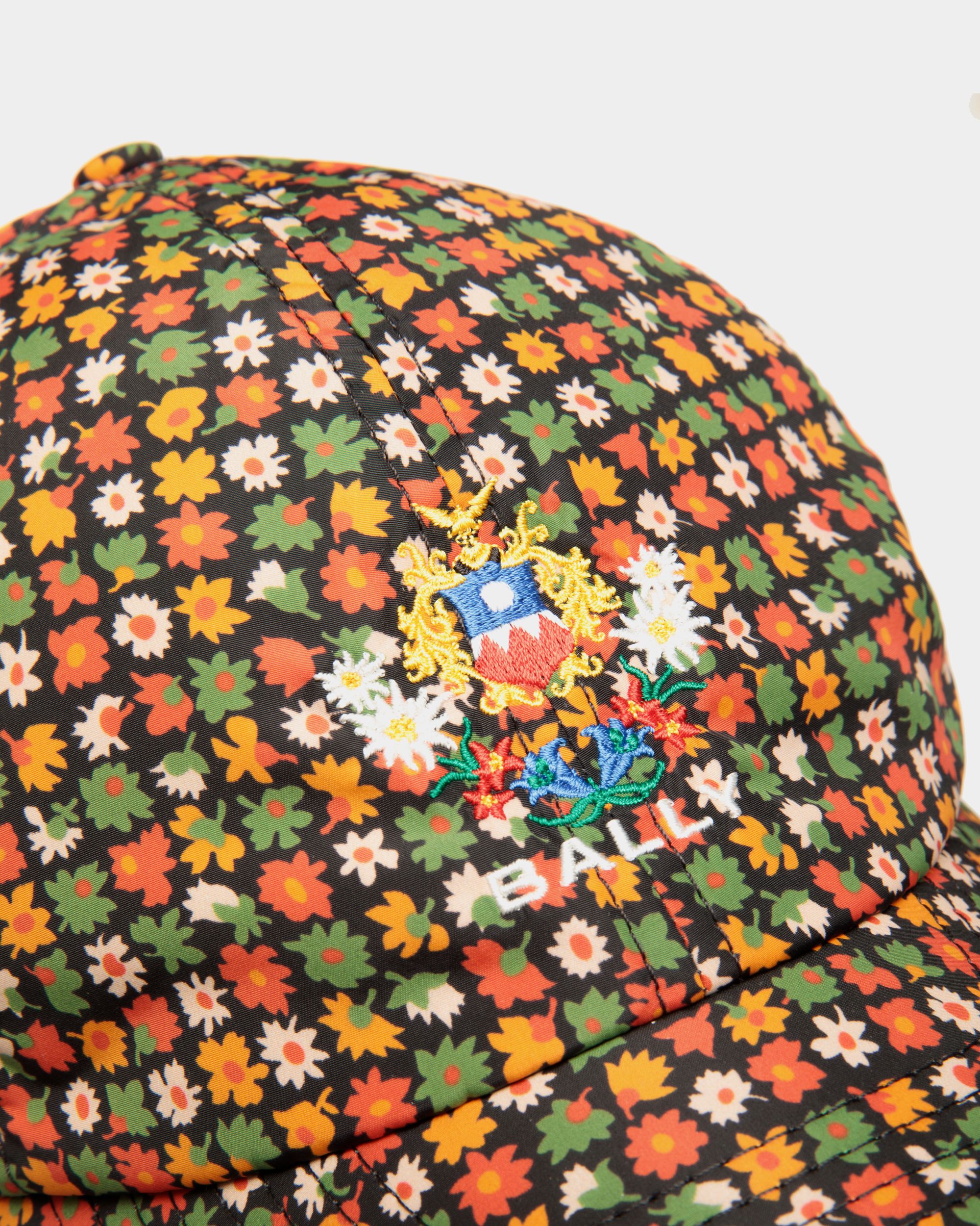 Bally Global - Winter Capsule Aviator Hat With Alpine Flowers in Multicolor Recycled Nylon - Multicolor