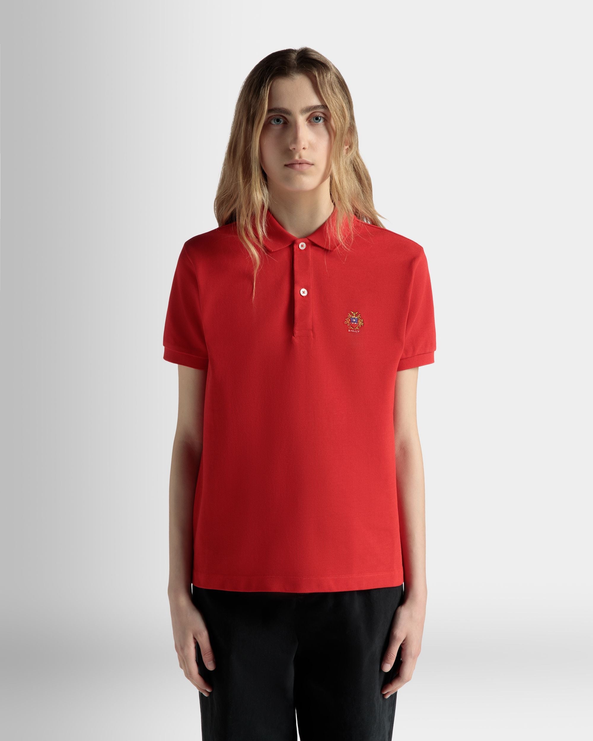 Bally Global - Polo De Manga Corta De Algodón Rojo - Rojo